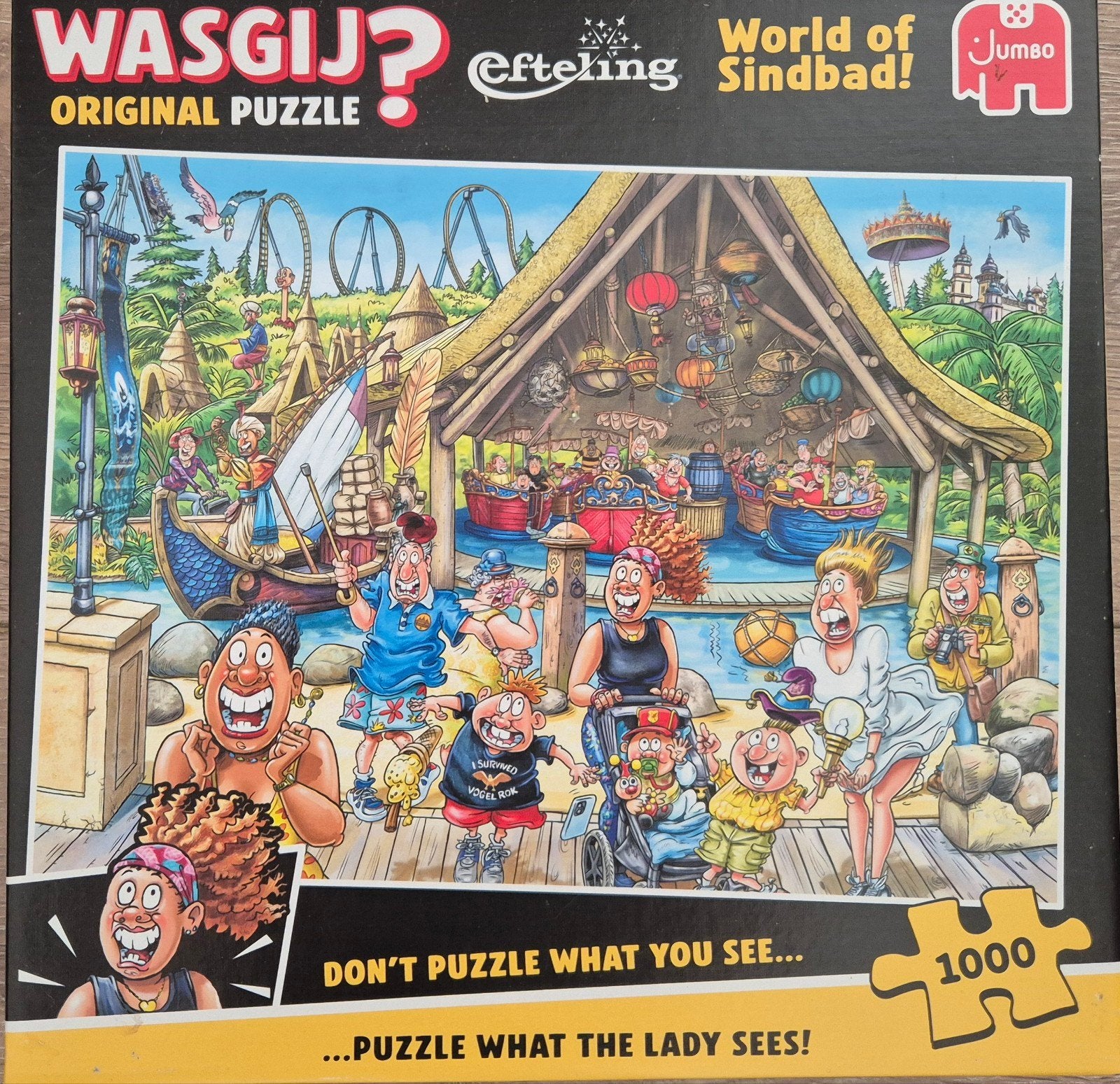 Wasgij puzzel World of Sinbad, Hobby en Vrije tijd, Denksport en Puzzels, Ophalen, 500 t/m 1500 stukjes, Zo goed als nieuw
