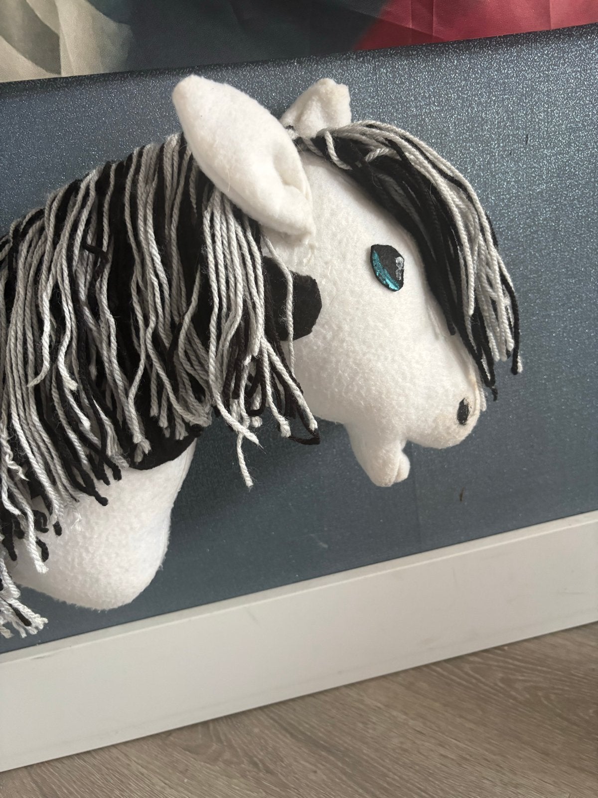 Hobbyhorse / Stokpaardje - Zwart-wit gevlekt, Ophalen of Verzenden, Gebruikt, Jongen of Meisje