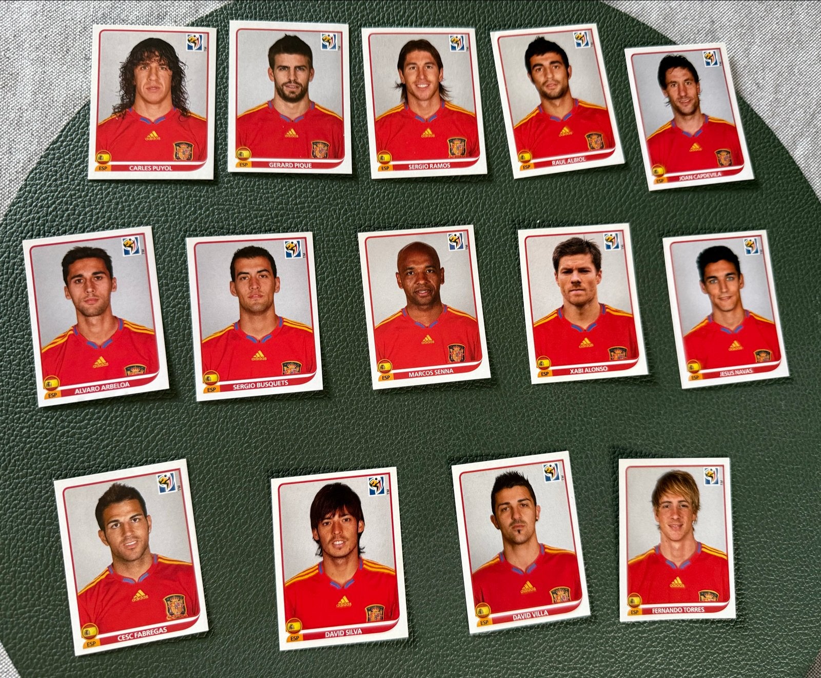 WK 2010 Spanje elftal stickers, Ophalen of Verzenden, Zo goed als nieuw, Buitenlandse clubs, Poster, Plaatje of Sticker