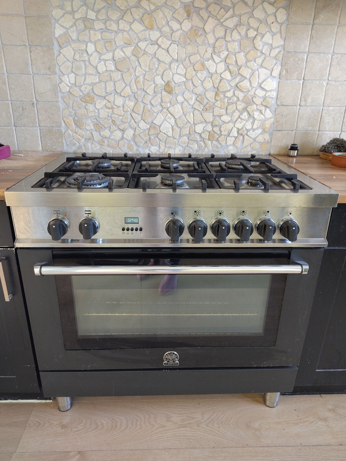 Mooie Bertazzoni gasfornuis en oven combinatie, Ophalen, Gebruikt, 60 cm of meer, Gas