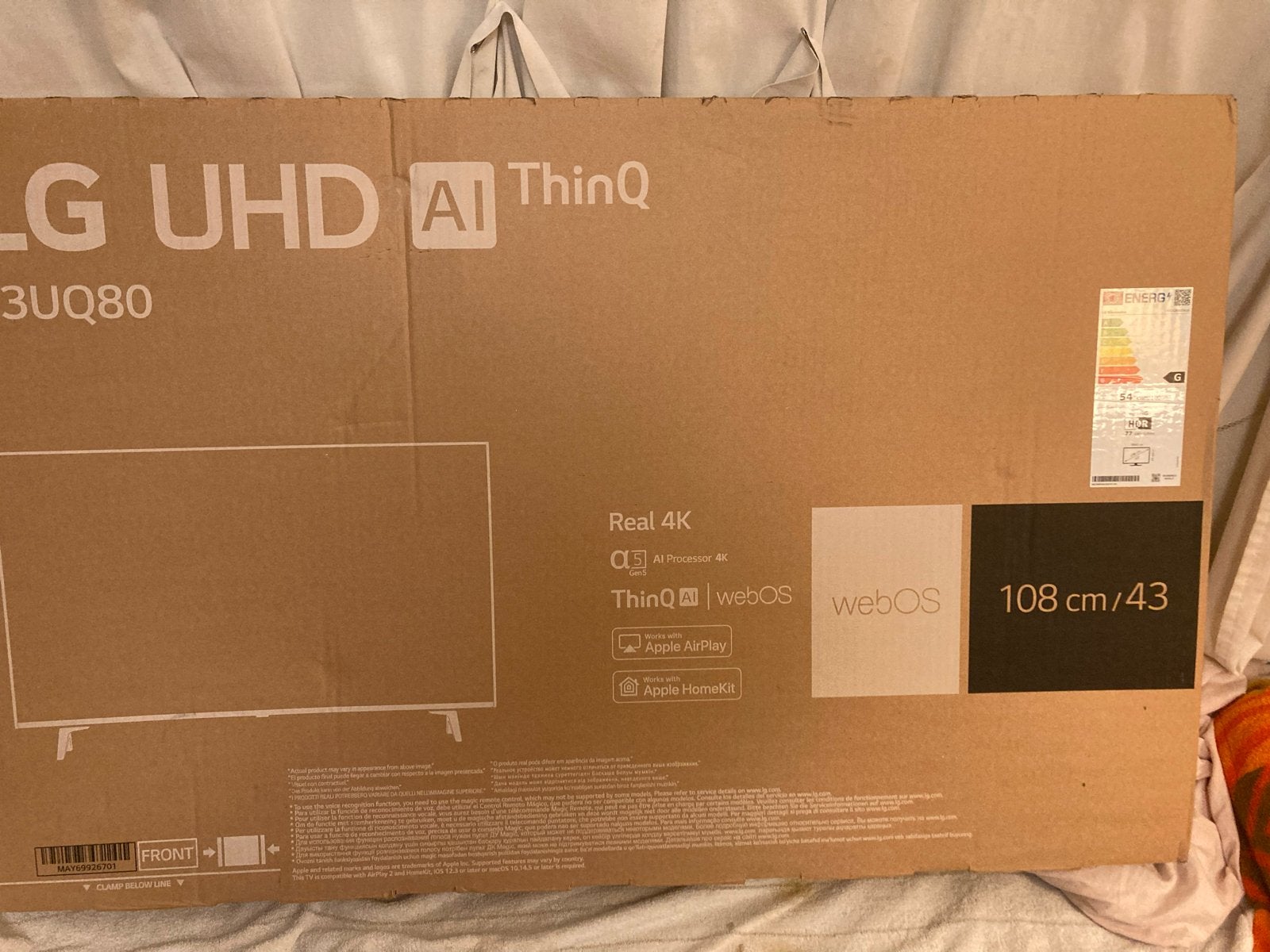 LG 43UQ80 4K UHD Smart TV - Nieuw in doos, LED, 50 Hz, Nieuw, Ophalen of Verzenden