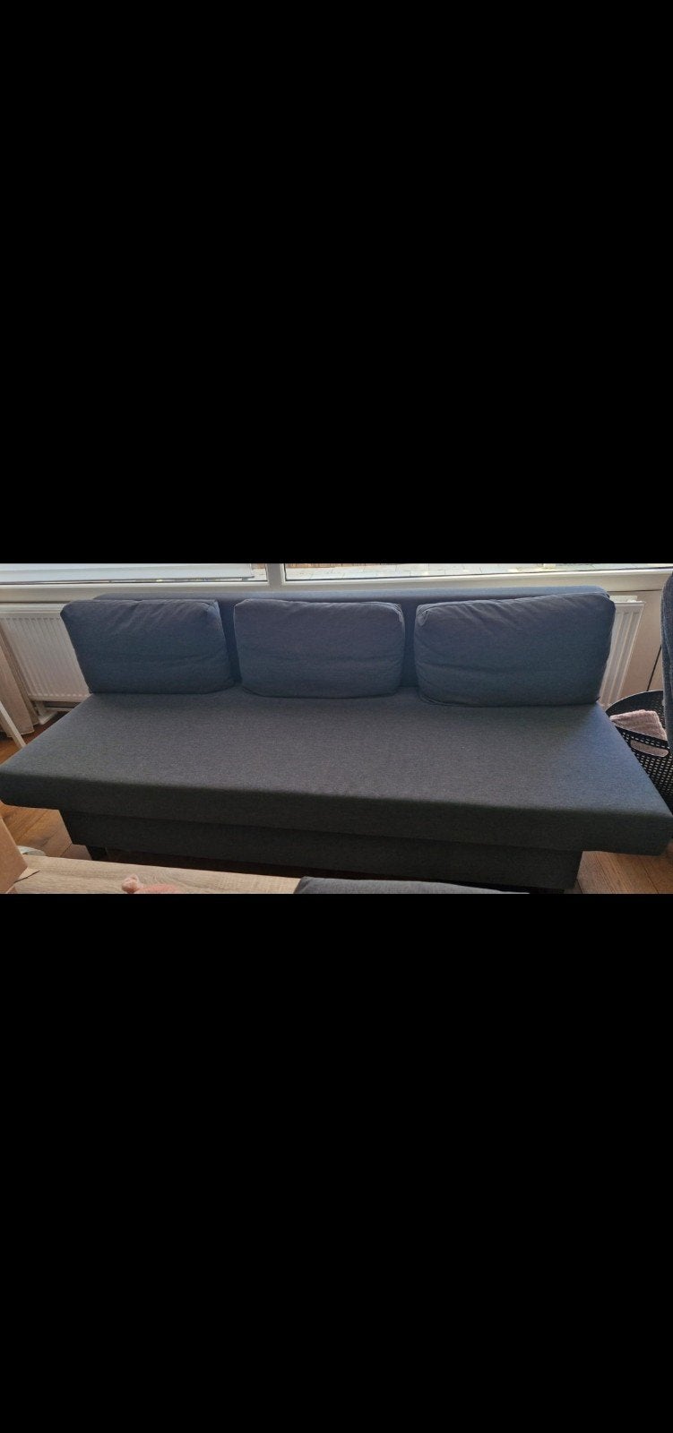 IKEA ÄLVDALEN slaapbank - Donkergrijs, zo goed als nieuw, Ophalen, 190 cm of minder, Zo goed als nieuw, Grijs
