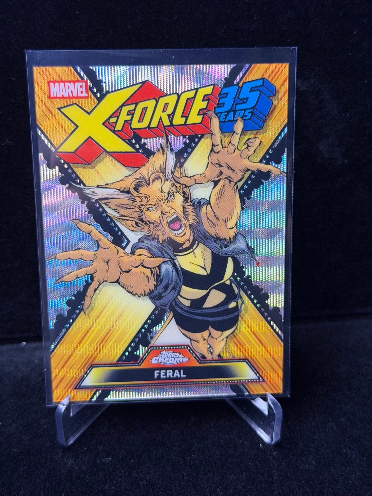 Topps Chrome Marvel 2026 X-Force 35 years Feral XF-06, Verzamelen, Stripfiguren, Verzenden, Superheld, Zo goed als nieuw, Beeldje of Figuurtje