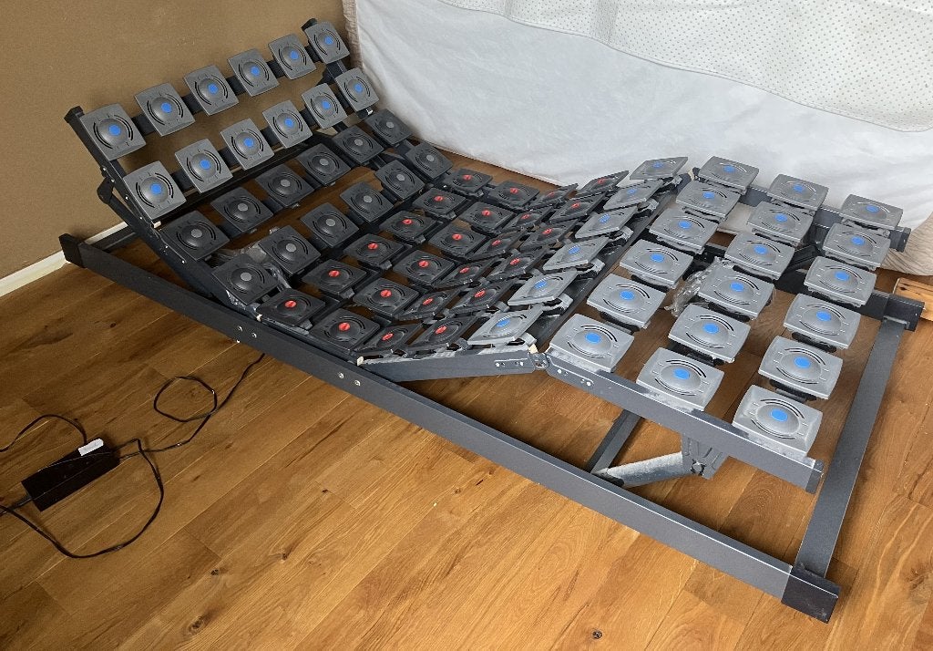 Compleet Bed 90x200, RHF Luxe Elektrische Bodem & Massageset, Gebruikt, 90 cm, Eenpersoons, Ophalen of Verzenden