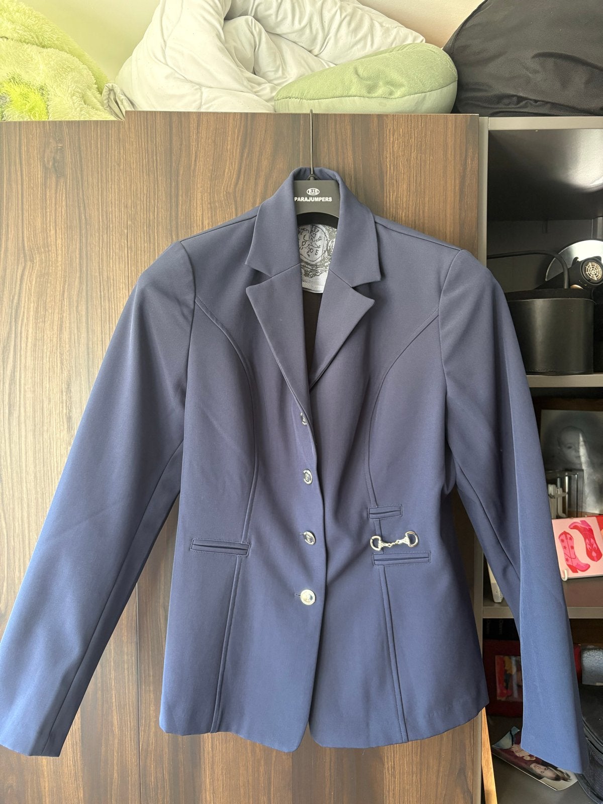 Donkerblauw wedstrijdjasje, Ophalen of Verzenden, Zo goed als nieuw, Dressuur, Bovenkleding