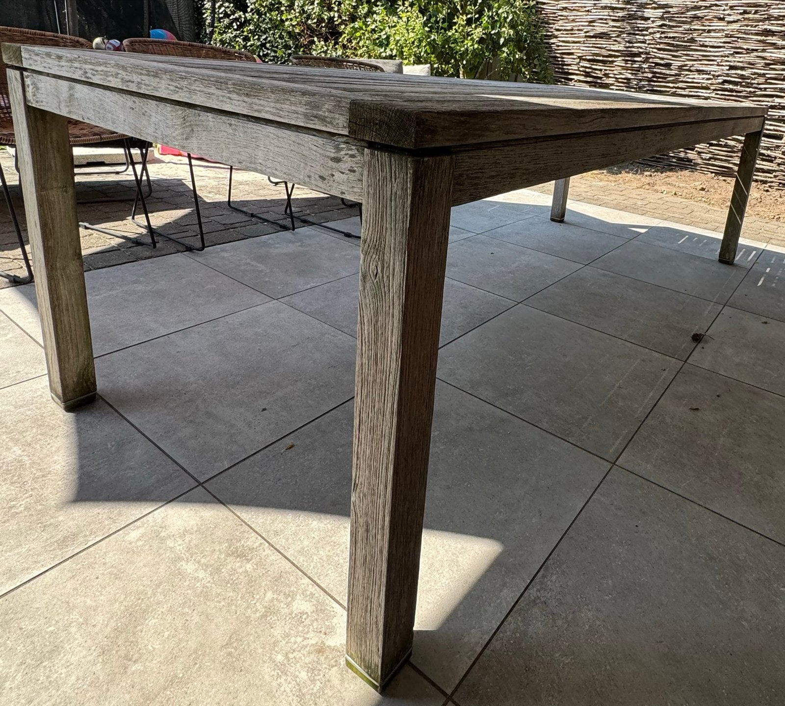 Robuuste Teakhouten Tuintafel - Gebruikt, Ophalen, Gebruikt, Rechthoekig, Teakhout