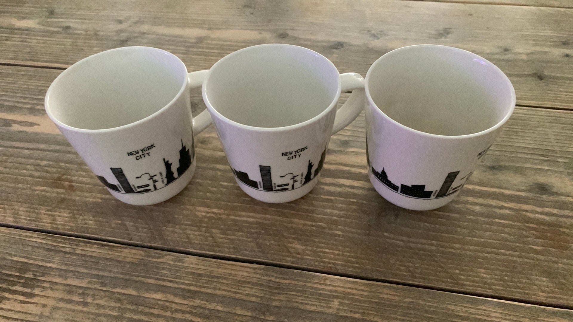 New York mokjes, Huis en Inrichting, Keuken | Servies, Verzenden, Zo goed als nieuw, Overige stijlen, Kop(pen) en/of Schotel(s)