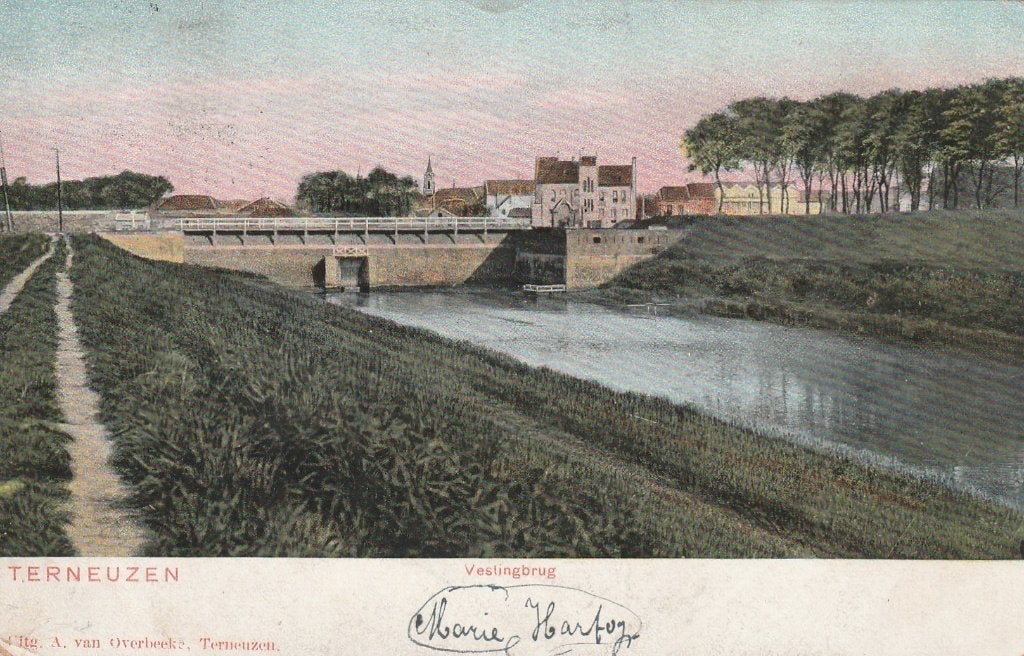 TERNEUZEN Vestingbrug 1908, Verzenden, Voor 1920, Gelopen, Zeeland