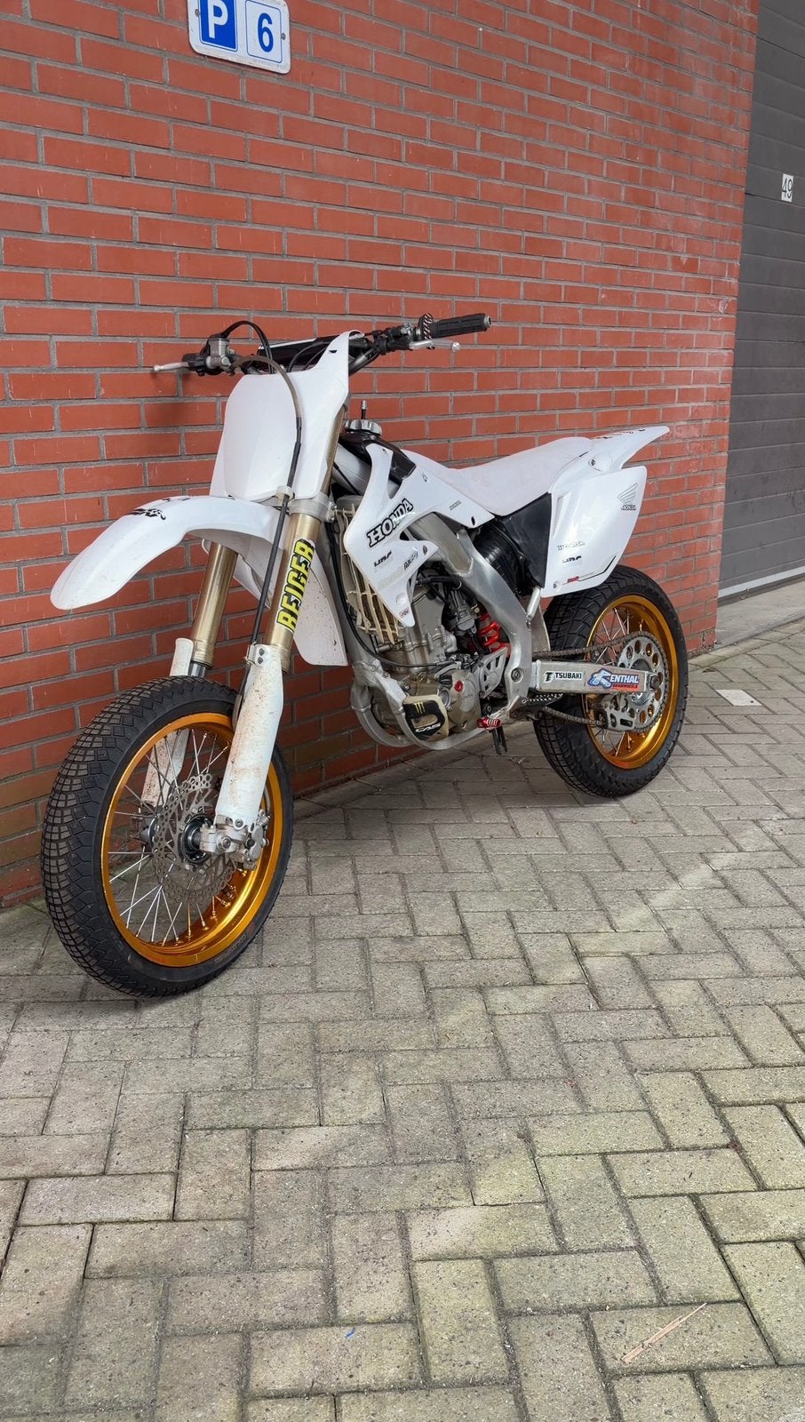 Honda CRF 250R 2008 met supermoto wielen, Ophalen, Gebruikt, 5 versnellingen, 250 cc