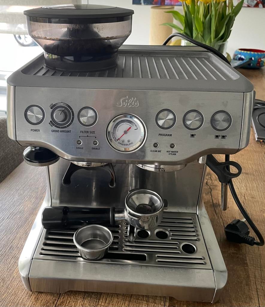 Espressomachine Solis, Witgoed en Apparatuur, Koffiezetapparaten, Ophalen, Gebruikt, Espresso apparaat, Koffiebonen