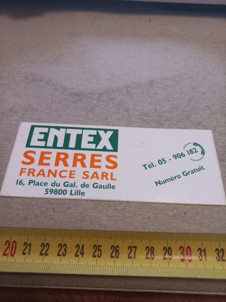 Entex serres kassen france sarl lille, Ophalen of Verzenden, Zo goed als nieuw