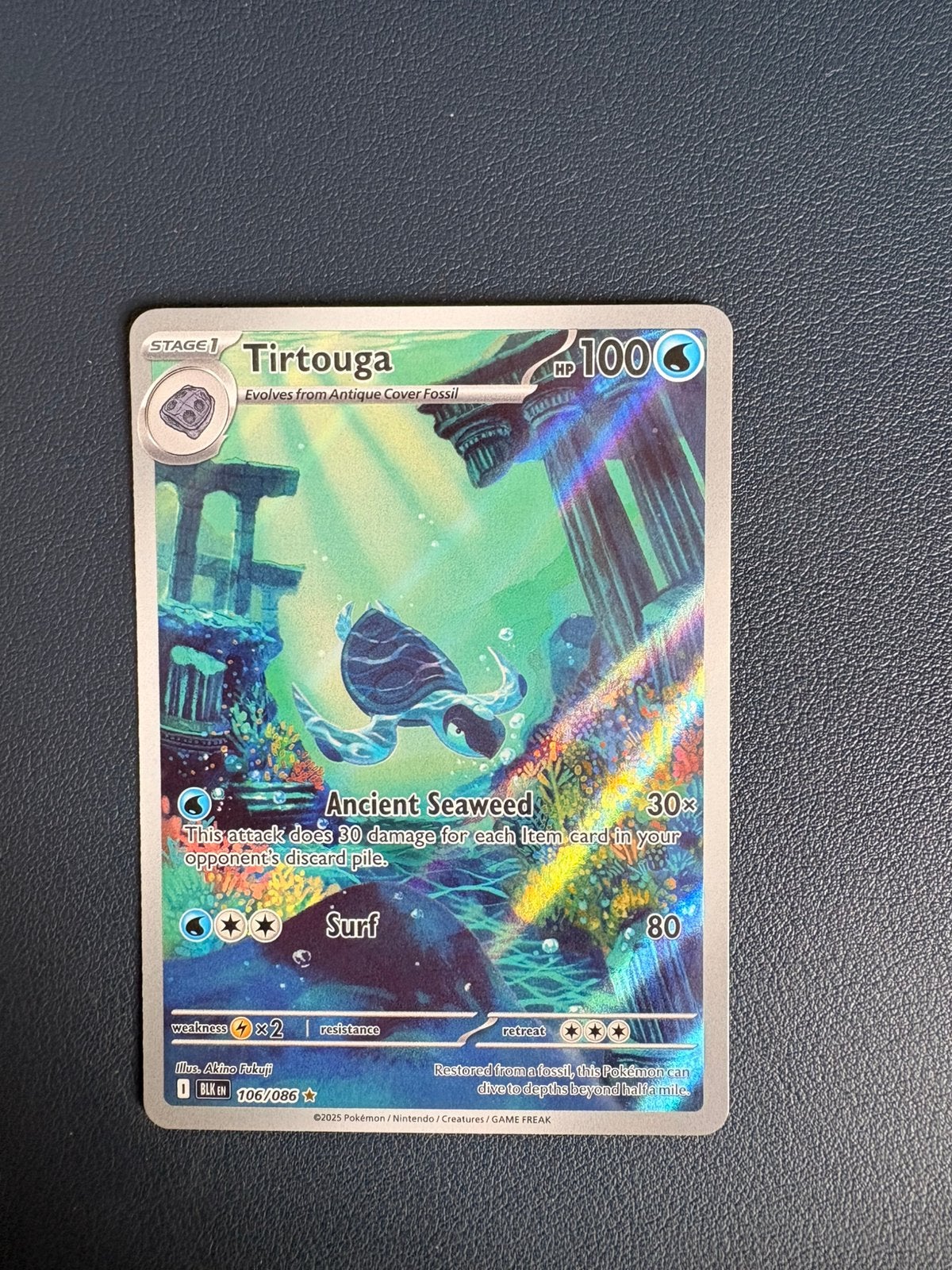 Tirtouga ir 106/086 black bolt Pokemon, Verzenden, Nieuw
