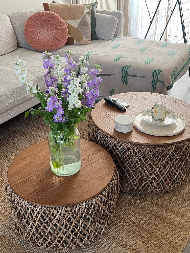 Salon tafel (set van 3), Ophalen, 50 tot 100 cm, 50 tot 100 cm, Zo goed als nieuw