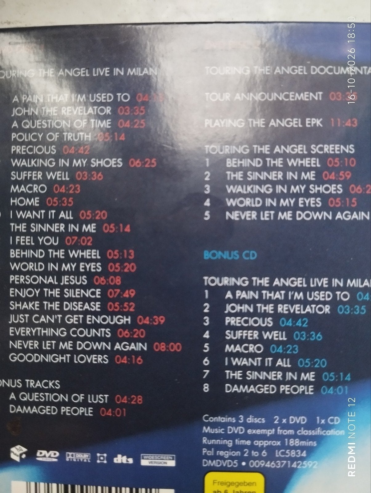 DEPECHE MODE -touring Angel.  live in Milan!, Alle leeftijden, Ophalen of Verzenden, Zo goed als nieuw