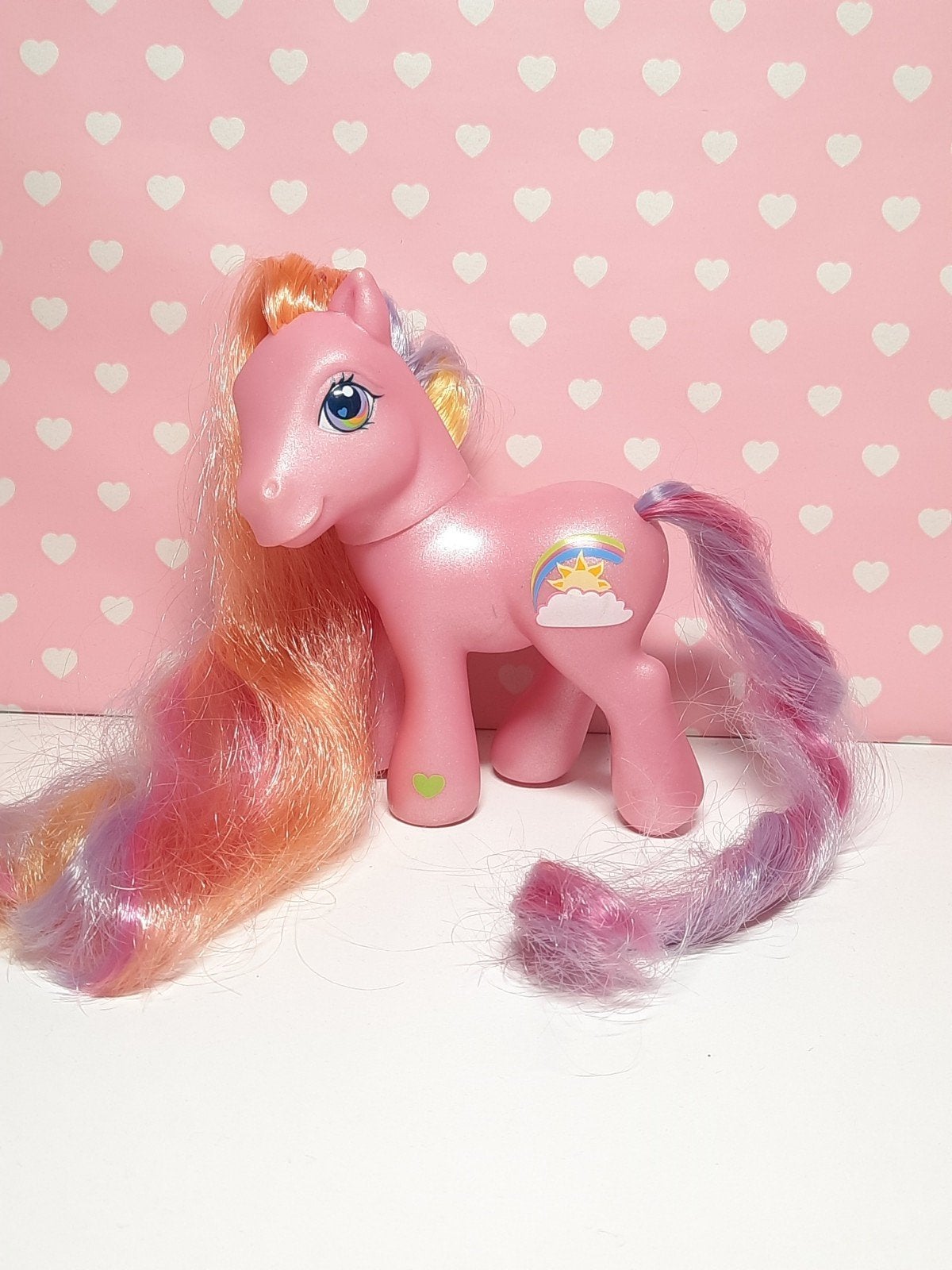 My Little Pony G3 Rainbow Flash uit 2002 - Roze Glitter, Ophalen of Verzenden, Gebruikt