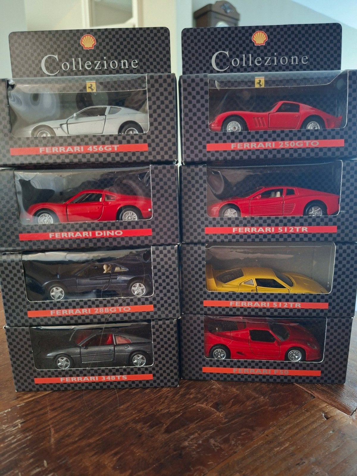 8 miniatuur Ferrari auto's, serie shell collezione, Ophalen of Verzenden, Nieuw, Auto, Overige merken