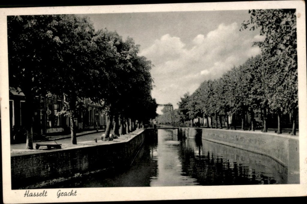 hasselt, kvr5-450 gracht, Verzenden, 1940 tot 1960, Gelopen, Overijssel