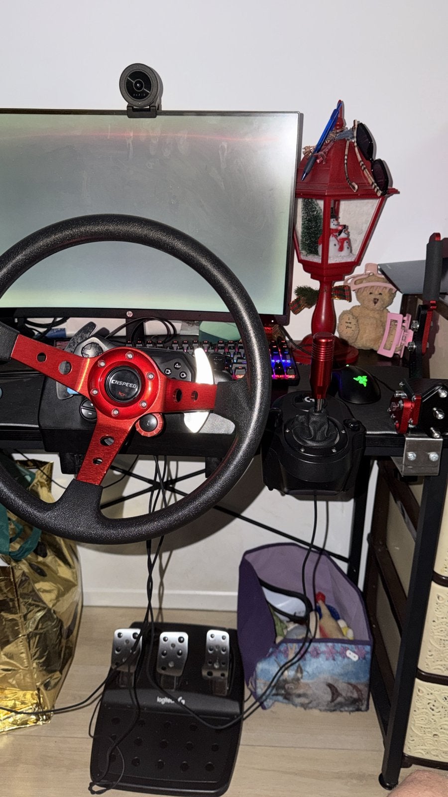 Gaming Setup:2 monitors , Logitech G29, en race stoel, Ophalen of Verzenden, Overige merken, Gebruikt