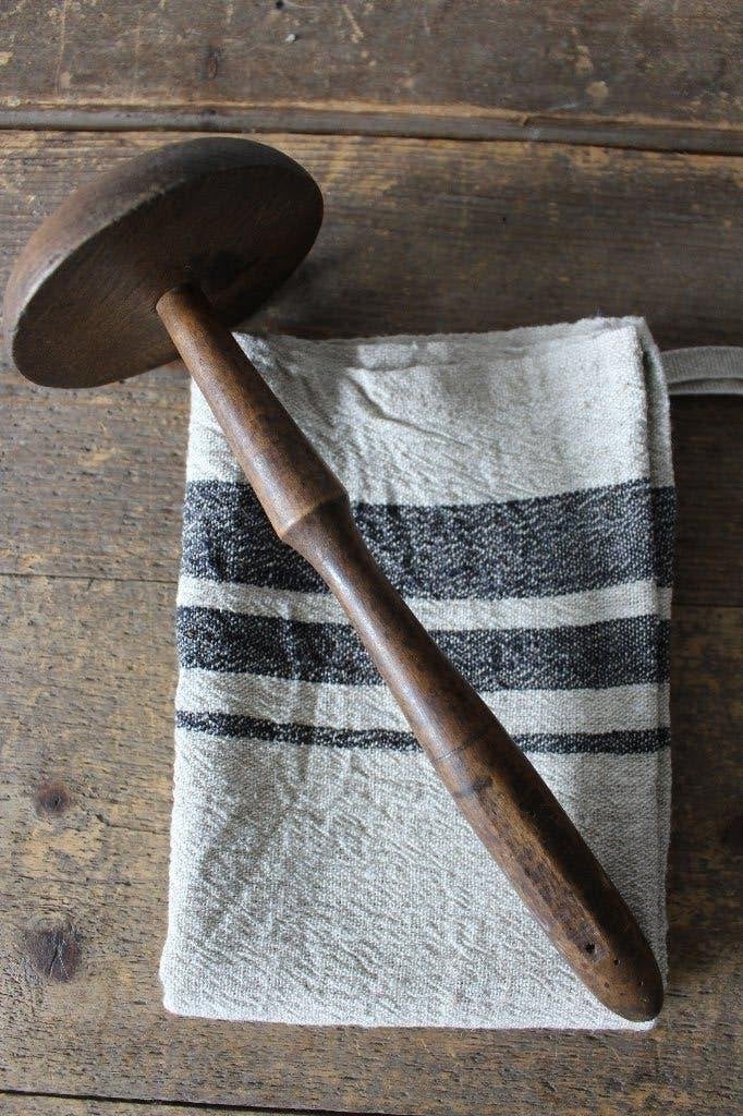 Oude brocante houten stamper *Pronck & Praal*, Ophalen of Verzenden