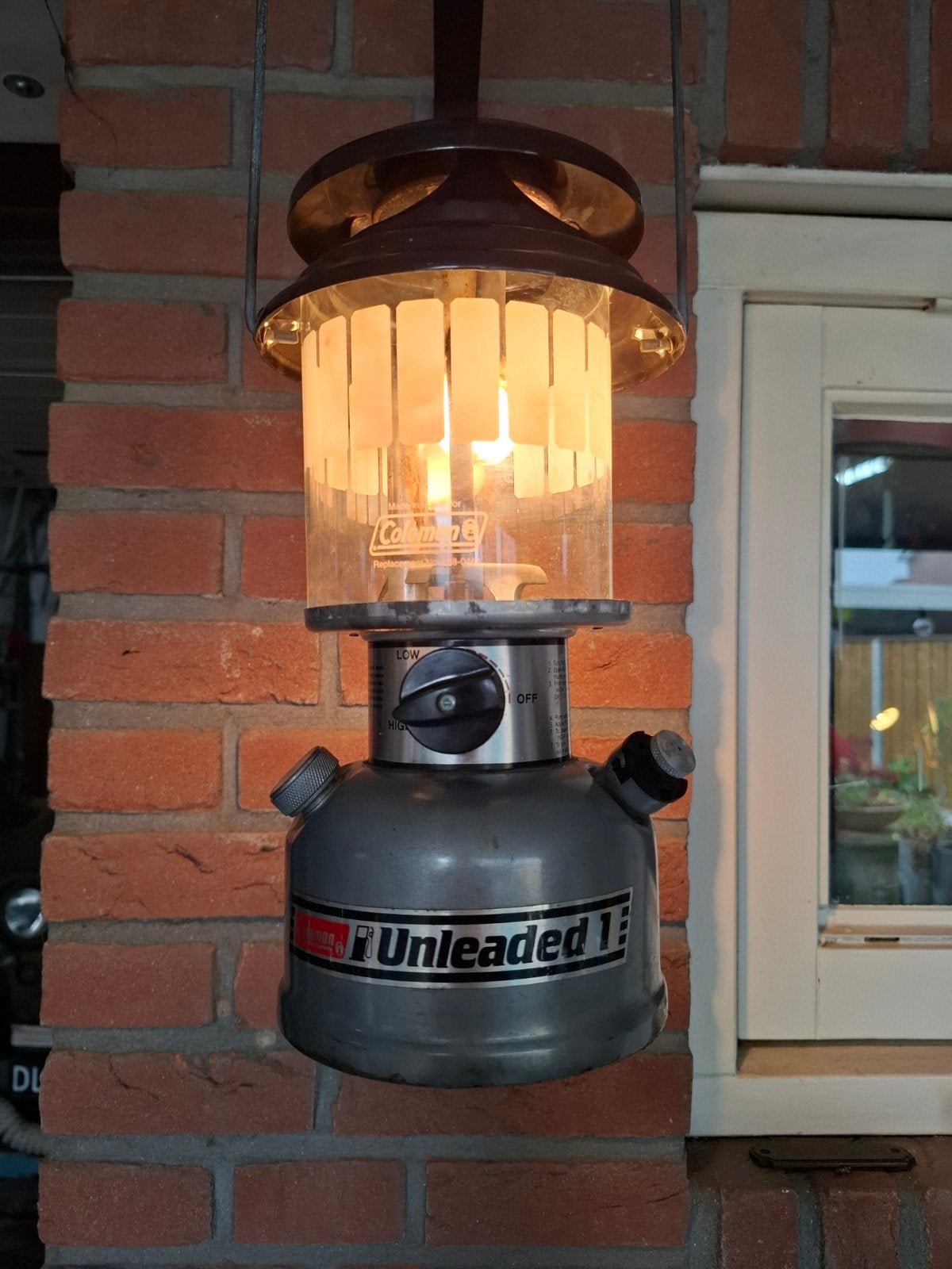 Coleman Unleaded 1 Benzine Lantaarn retro vintage, Caravans en Kamperen, Ophalen of Verzenden, Gebruikt