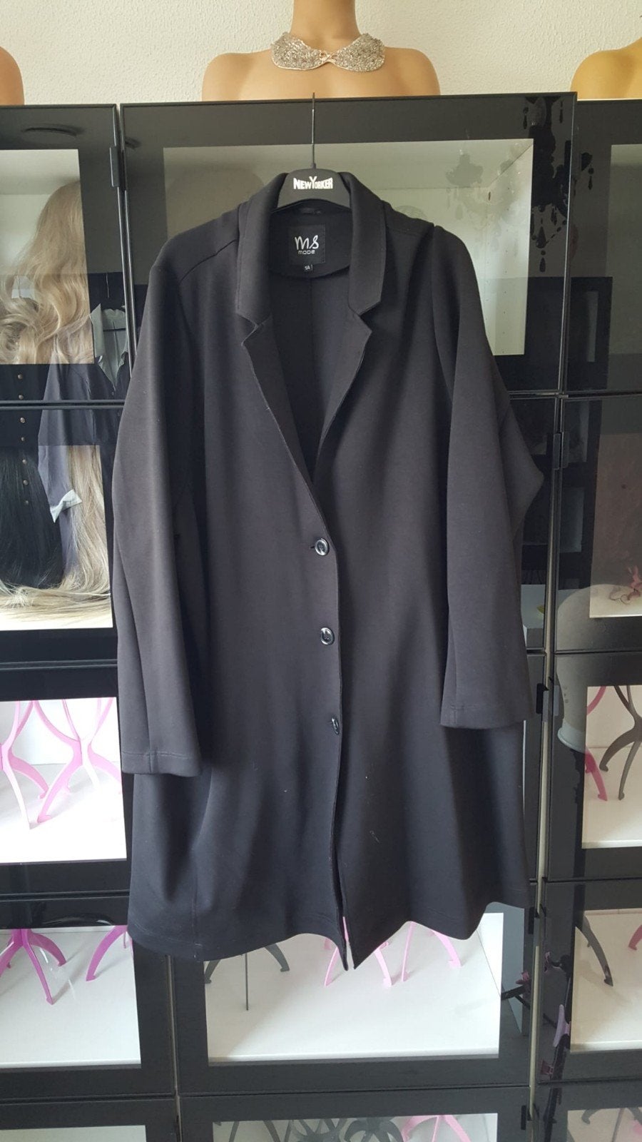Jas/Vest MS Mode - Zwart - Colbertjasje - Stretch Maat 54, Ophalen of Verzenden, Nieuw, Zwart, Jas of Mantel
