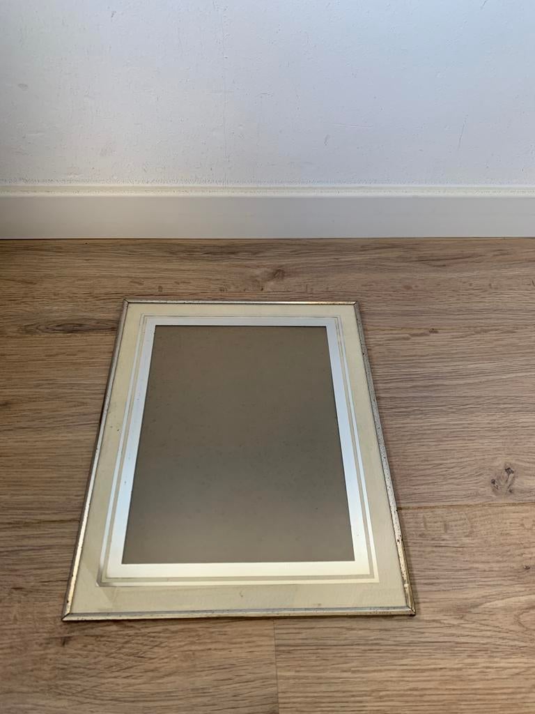 Oud fotolijstje met zilverkleurige rand, Antiek en Kunst, Antiek | Woonaccessoires, Ophalen of Verzenden