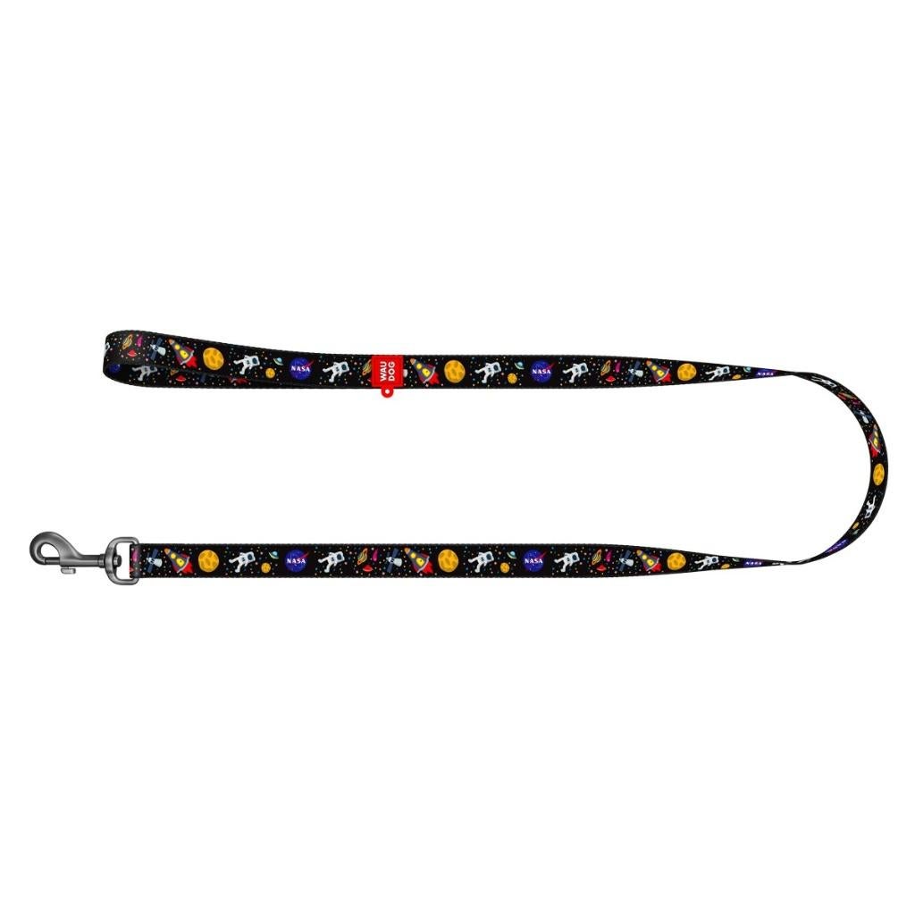 WAUDOG Nasa Hondenlijn Nylon Zwart 15 mm x 122 cm KOOPJE!!!, Dieren en Toebehoren, Hondenriemen, Nieuw, Hondenriem, Ophalen of Verzenden