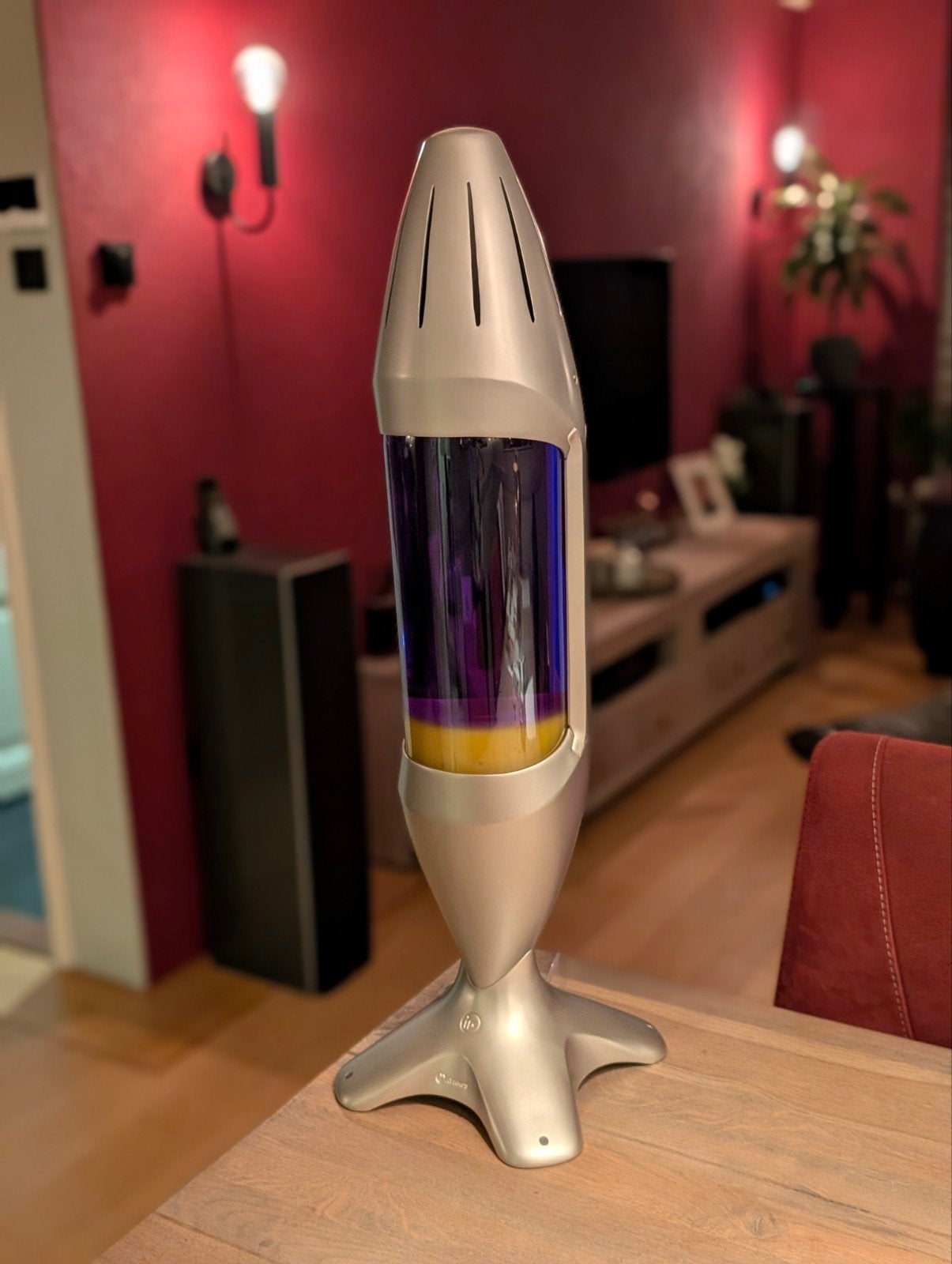 Mathmos Giant iO lavalamp: grijs - Zo goed als nieuw, Ophalen, Zo goed als nieuw, Grijs, Metaal