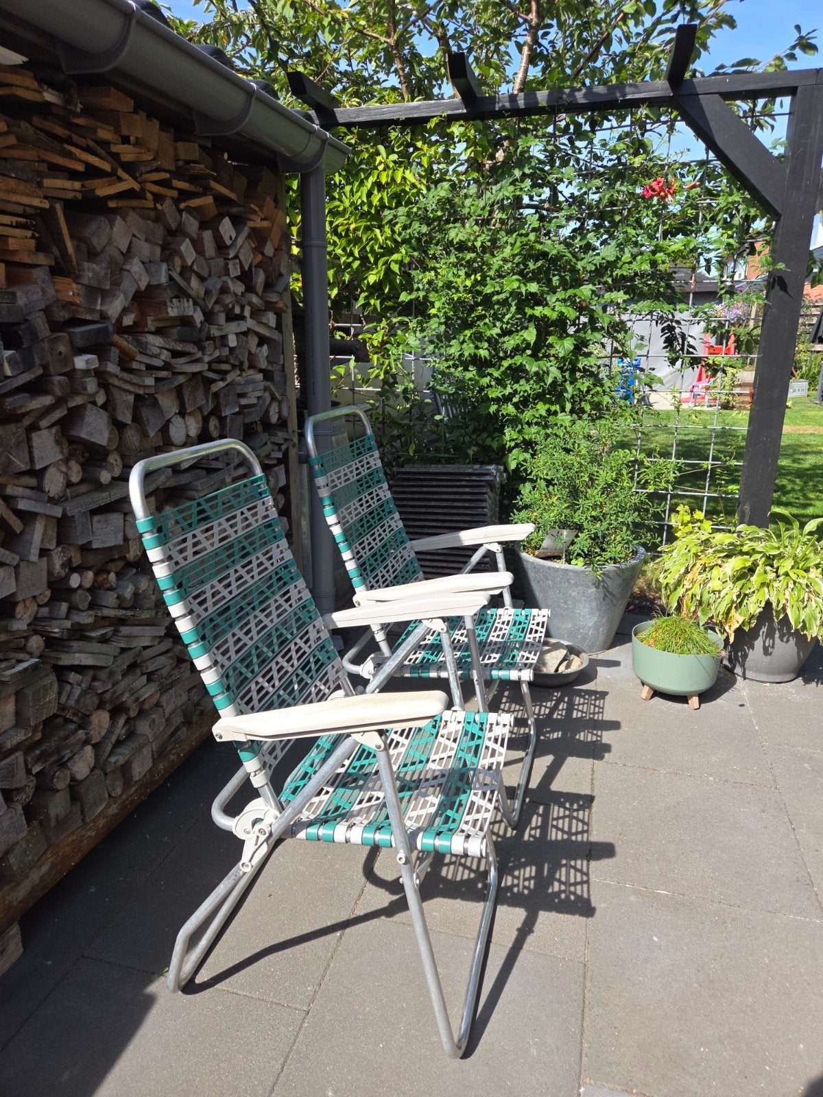 Vintage campingstoelen - zitten heerlijk!, Ophalen, Zo goed als nieuw, Campingstoel