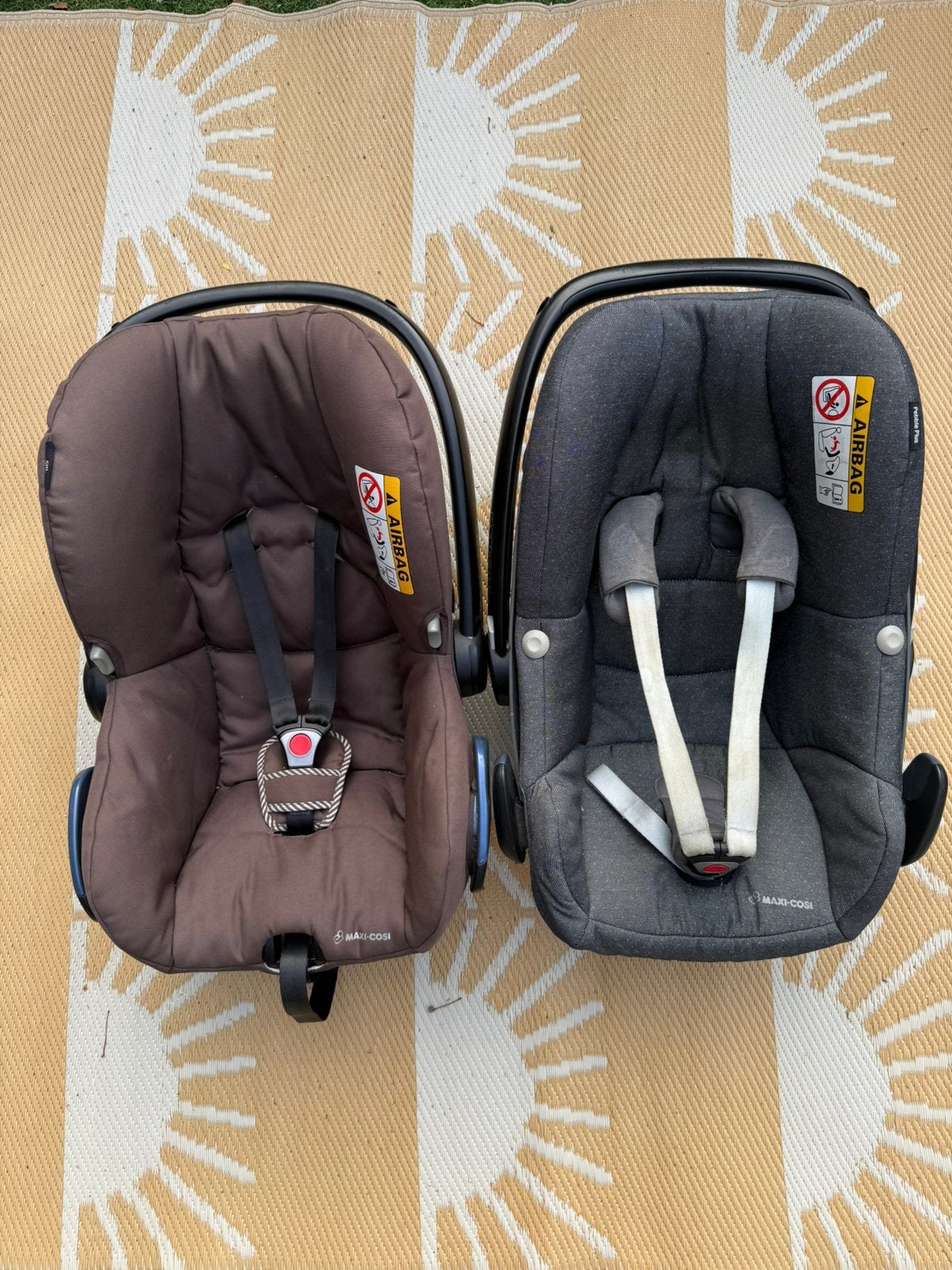 2x Maxi-Cosi baby autostoel/babyschaal, tweeling of reserve, Ophalen, 9 t/m 18 kg, Maxi-Cosi, Gebruikt
