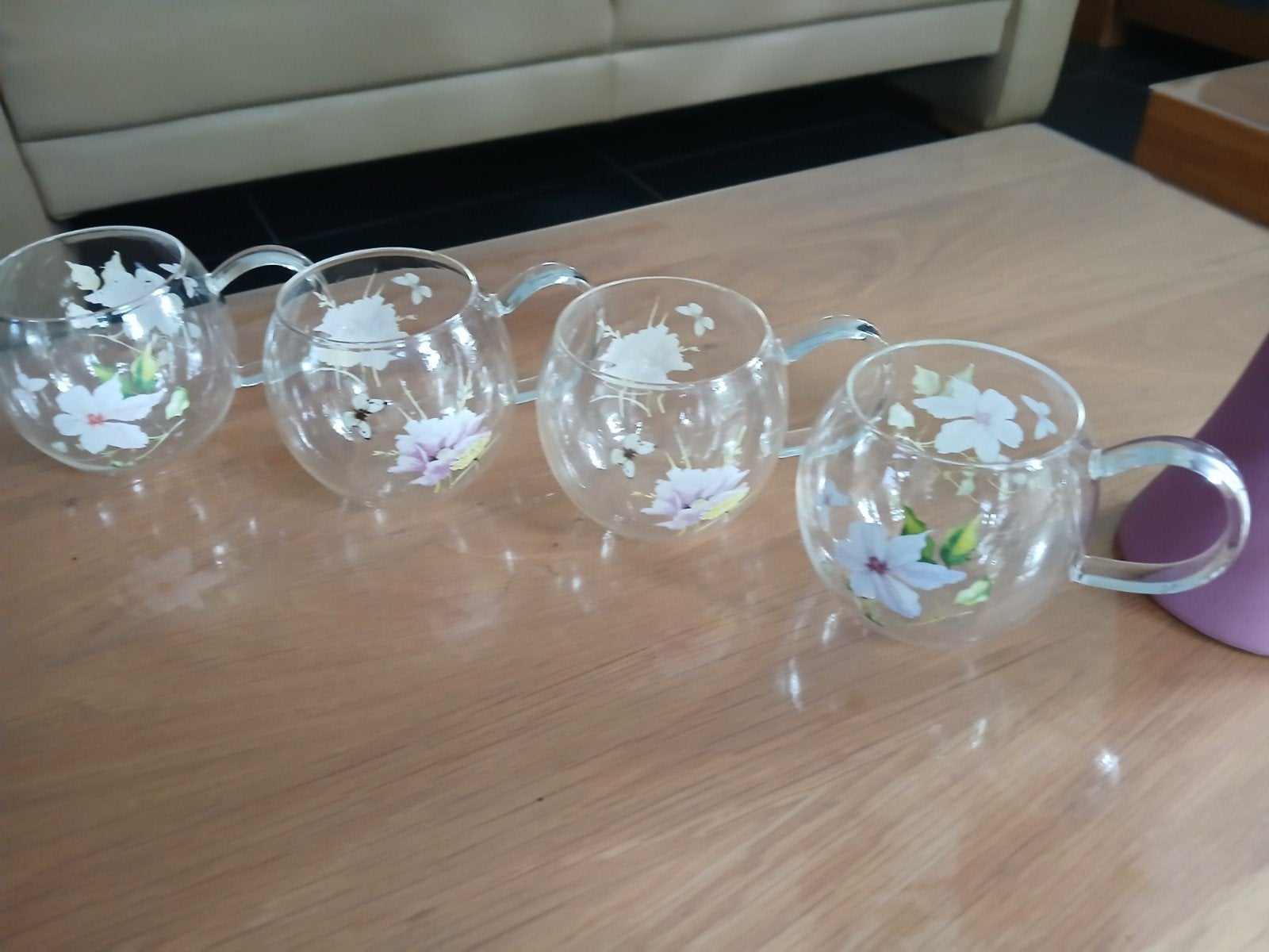 glazen met bloemmotief Janneke Brinkman, Glas of Glazen, Ophalen of Verzenden, Overige stijlen, Glas