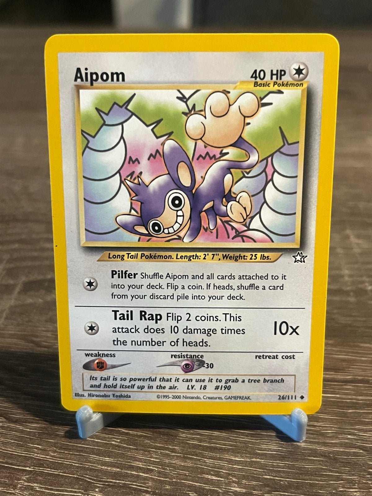 Aipom (26/111) - Neo Genesis - EX, Hobby en Vrije tijd, Verzamelkaartspellen | Pokémon, Ophalen of Verzenden, Zo goed als nieuw
