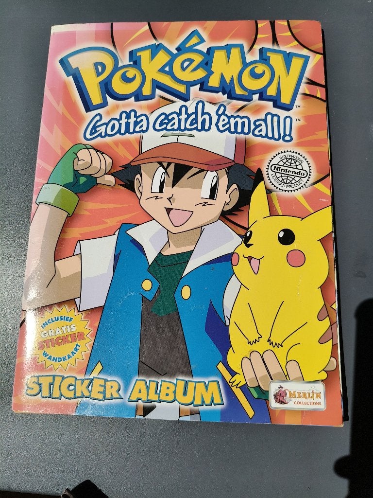 Pokémon Sticker Album - Met originele poster!, Ophalen, Gebruikt, Strip of Tekenfilm