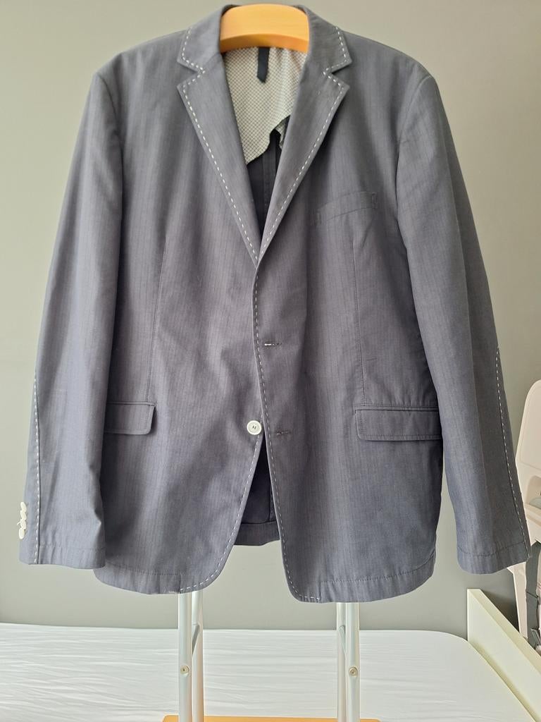 Donkerblauw heren zomer colbert, Ophalen of Verzenden, Zo goed als nieuw, Maat 56/58 (XL), Blauw