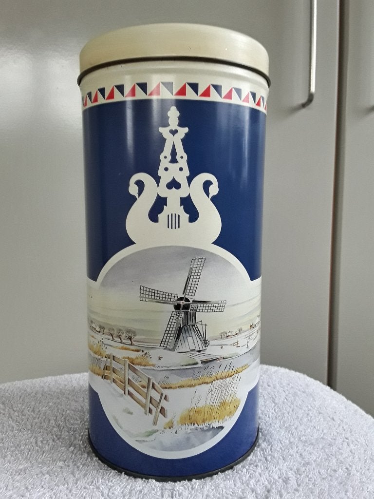 oud beschuitbus blik van der Meulen, Ophalen of Verzenden, Gebruikt, Beschuit, Overige merken