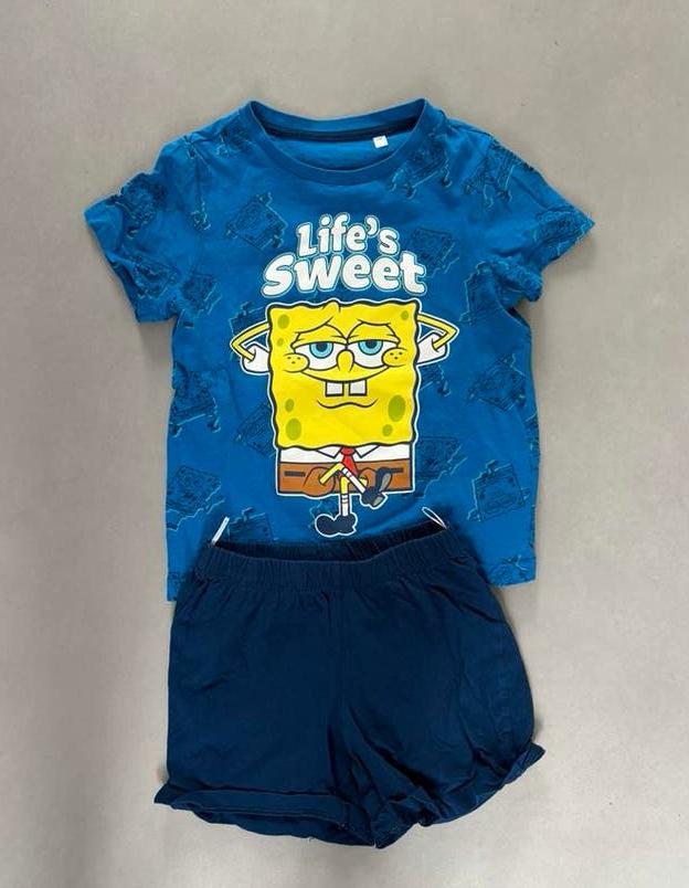 SpongeBob shortama 116, Ophalen, Zo goed als nieuw, Jongen, Nacht- of Onderkleding