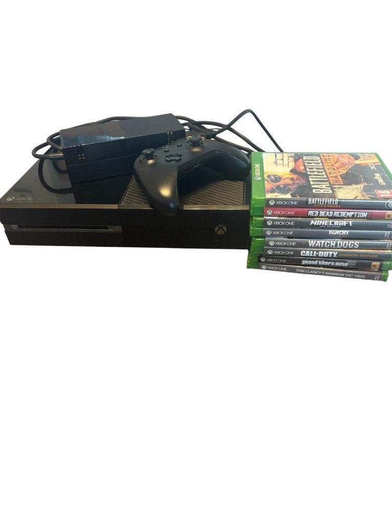 Xbox one zwart+  8 spellen, Vanaf 18 jaar, 1 speler, Zo goed als nieuw, Ophalen