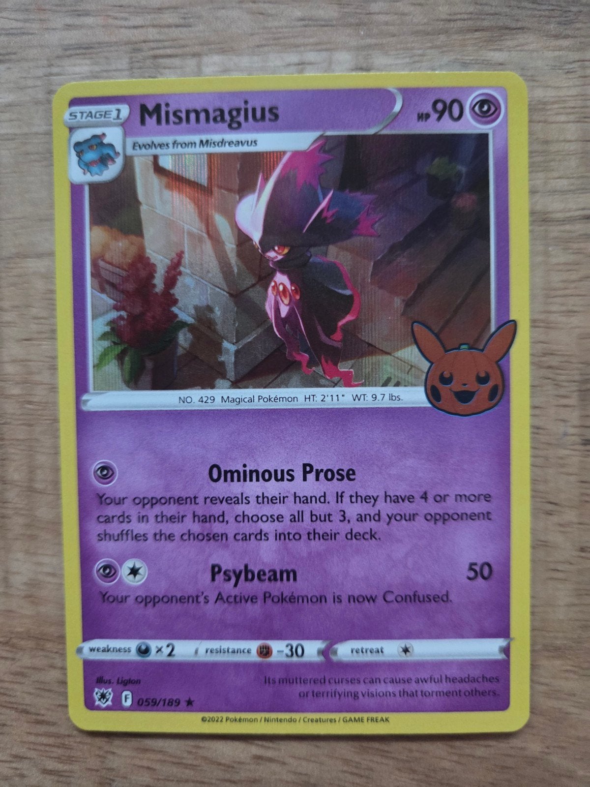 Mismagius 059/189 Astral Radiance Holo, Ophalen of Verzenden, Nieuw, Losse kaart