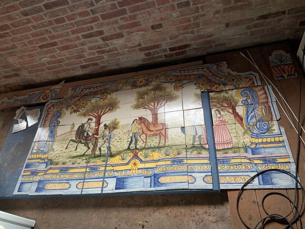 Handgeschilderd tableau uit de vorige eeuw, Ophalen