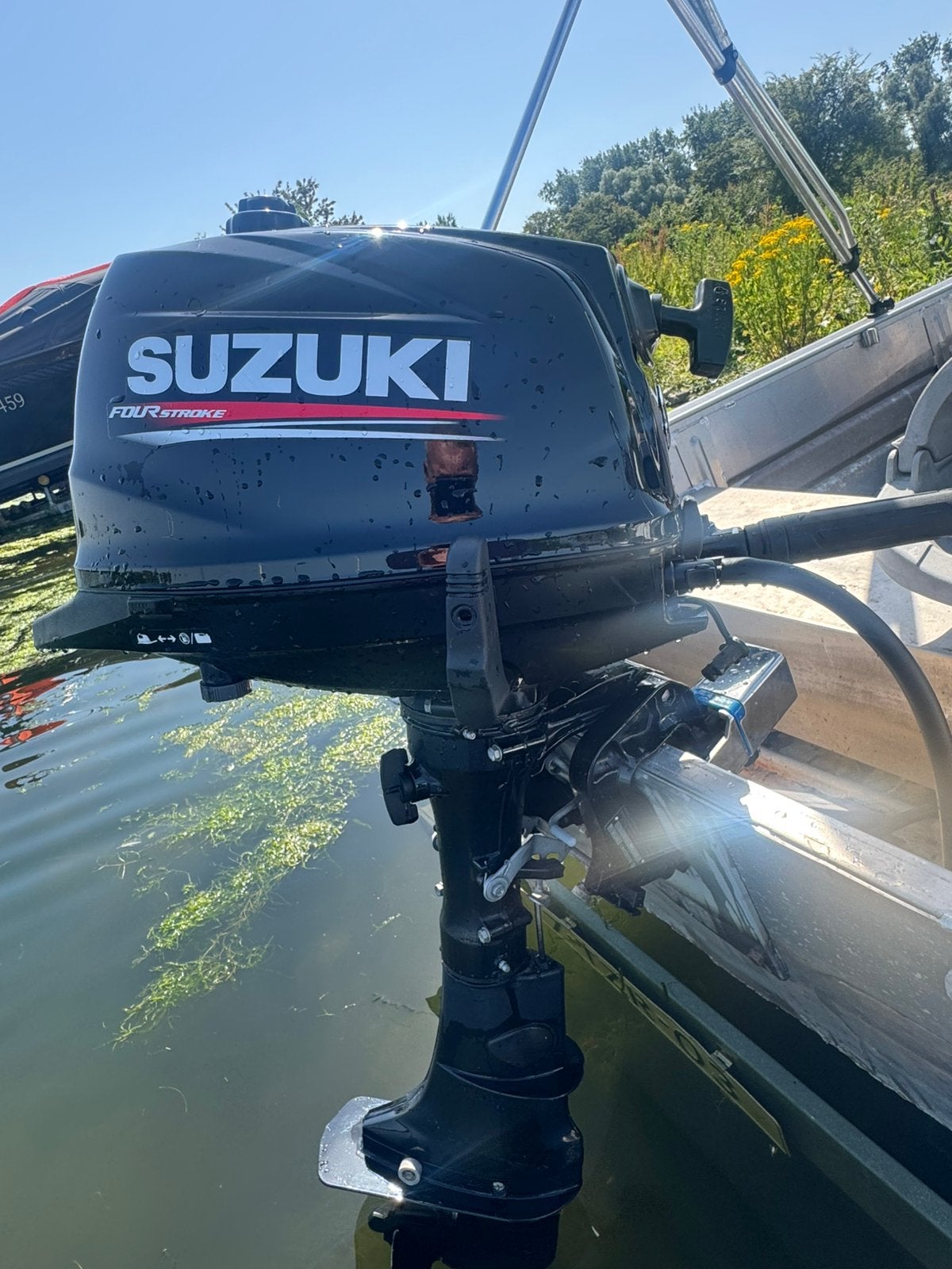 Suzuki 4 pk 4 takt kortstaart in zeer goede staat, Ophalen of Verzenden, Zo goed als nieuw, Benzine, 5 tot 10 pk