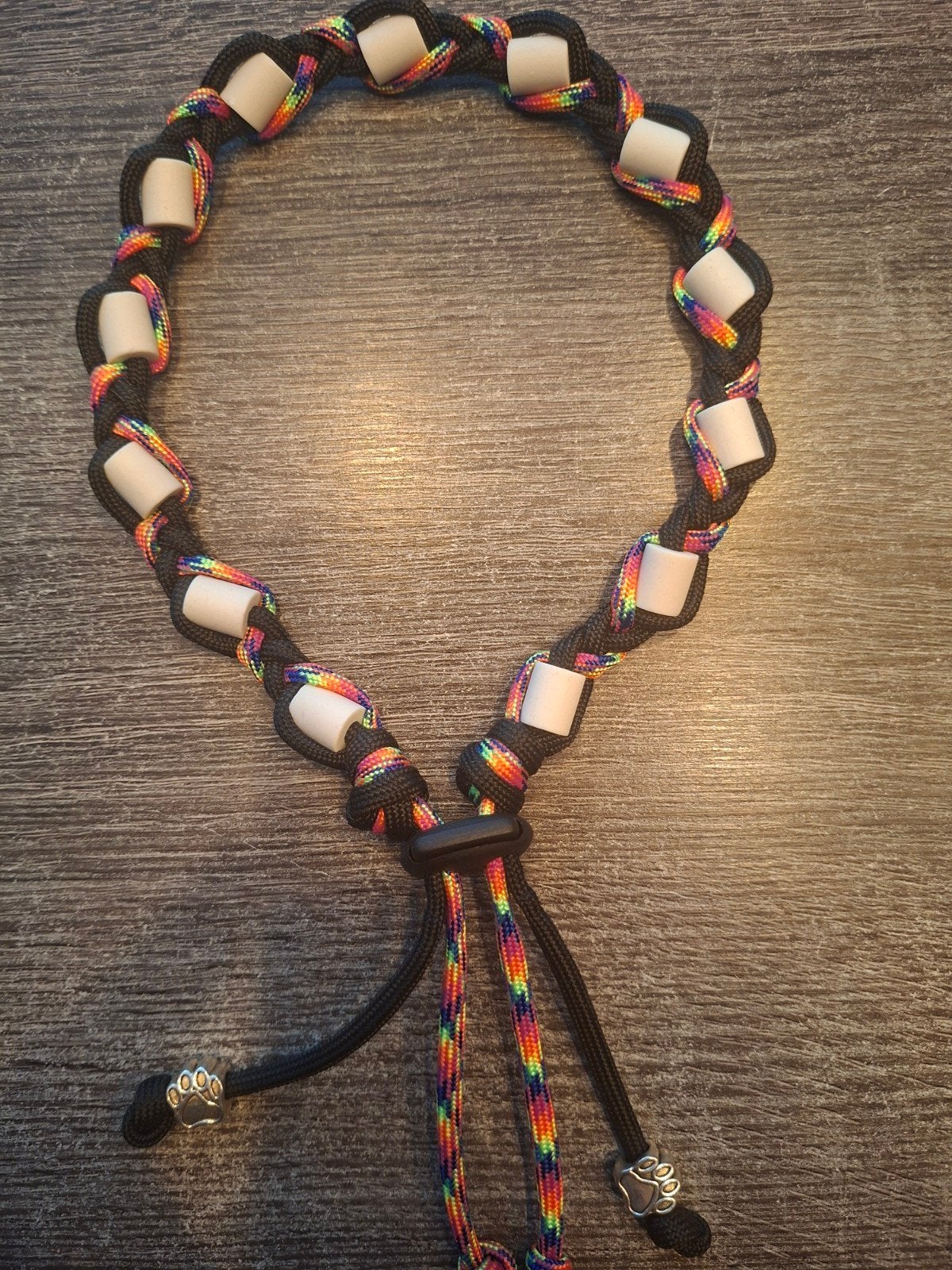 Anti-tekenband EM keramiek kralen Maat M 32-42cm, Ophalen of Verzenden, Handgemaakt, Nieuw