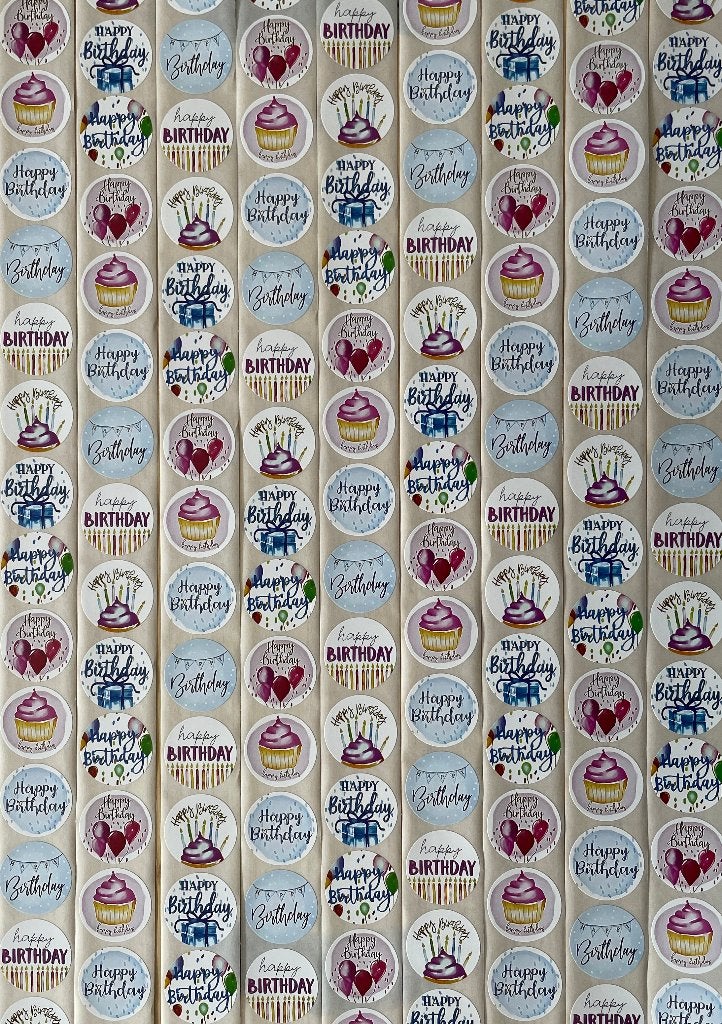 Verjaardag sluitstickers, Verzenden, Nieuw, Meerdere stickers