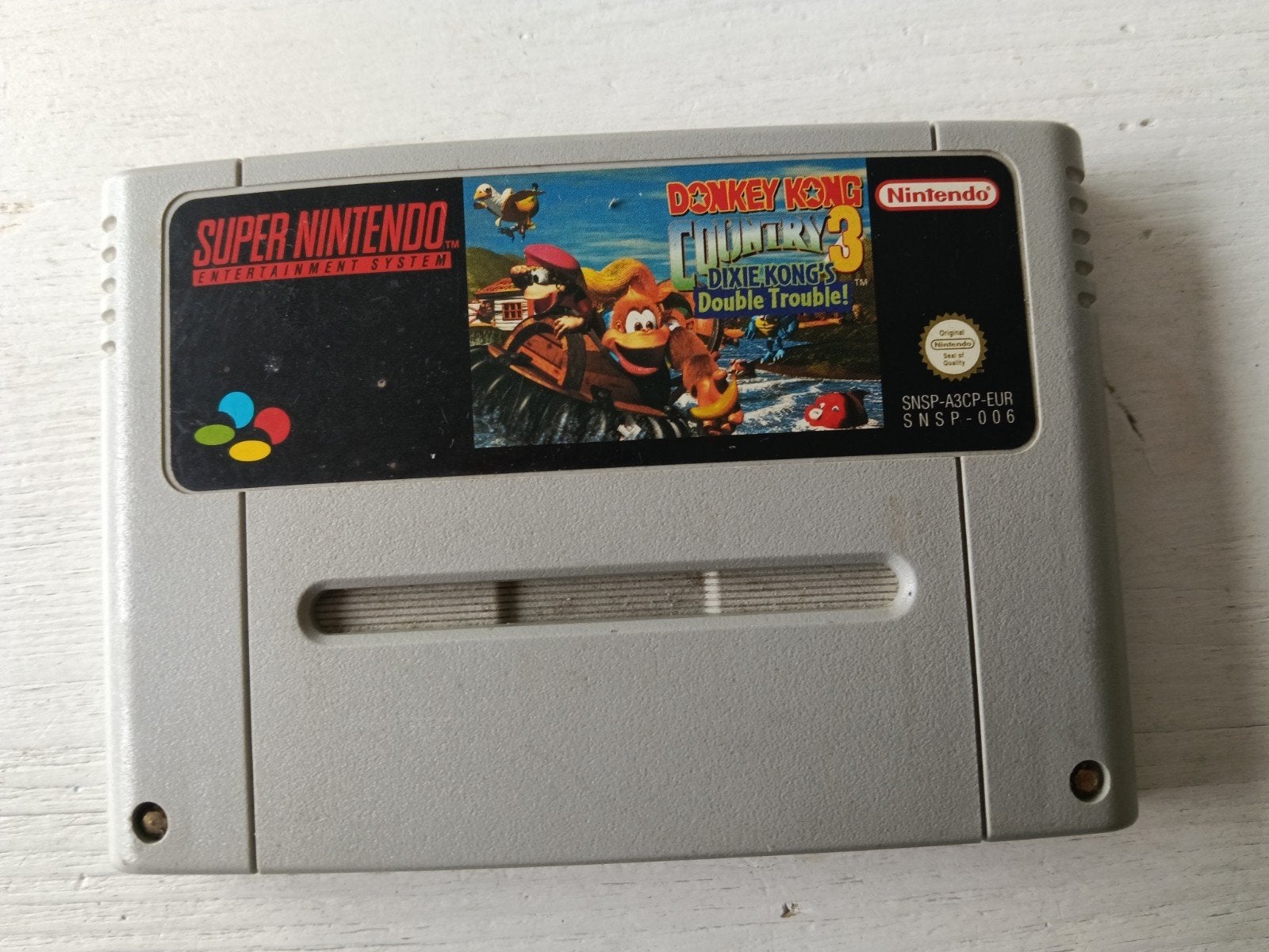 Donkey Kong Country 3 SNES - Dixie Kong's Double Trouble!, Spelcomputers en Games, Ophalen of Verzenden, Gebruikt, Zonder controller