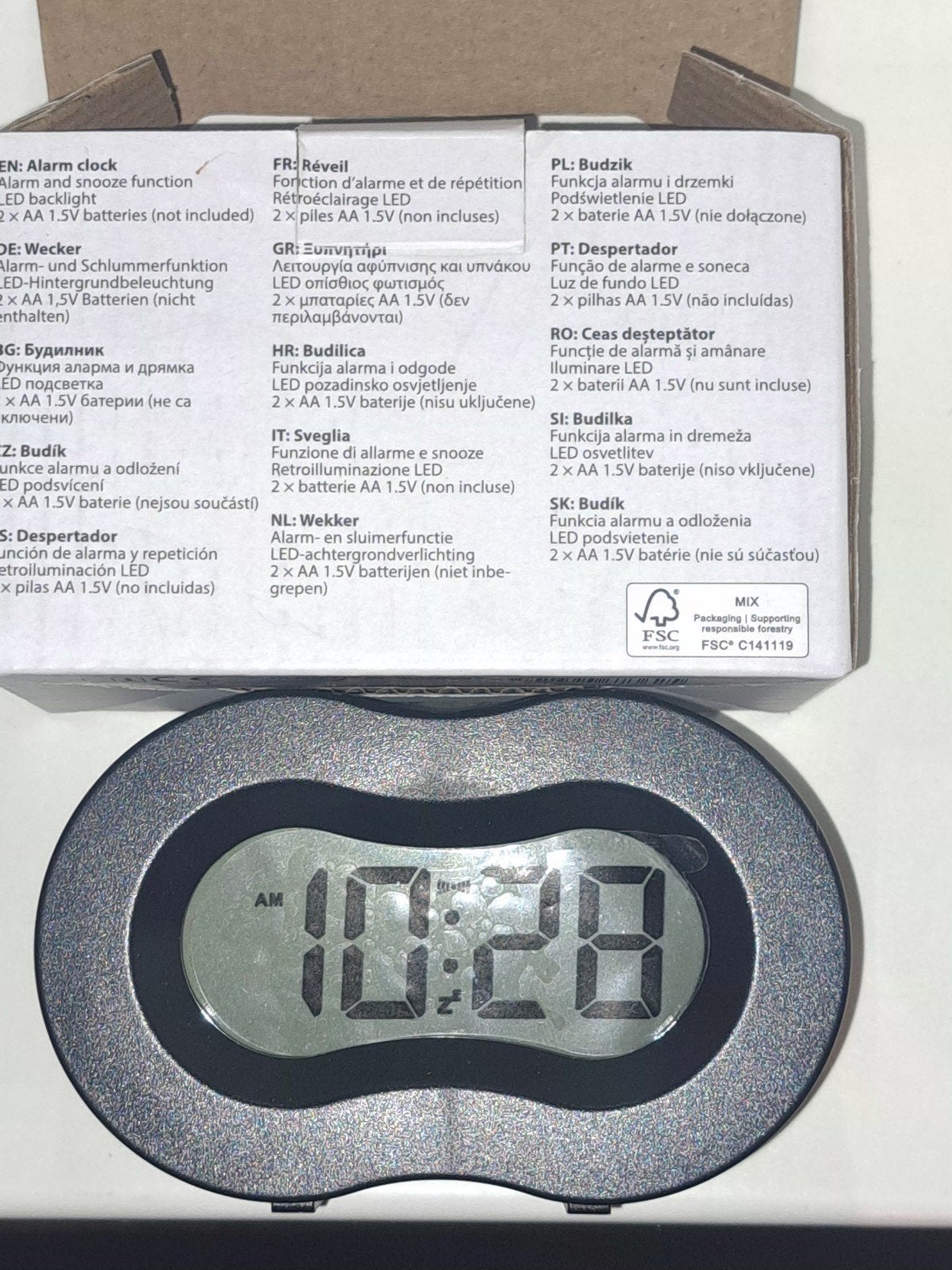 Nieuwe digitale wekker met LED-achtergrondverlichting, Witgoed en Apparatuur, Wekkers, Ophalen of Verzenden, Nieuw, Digitaal