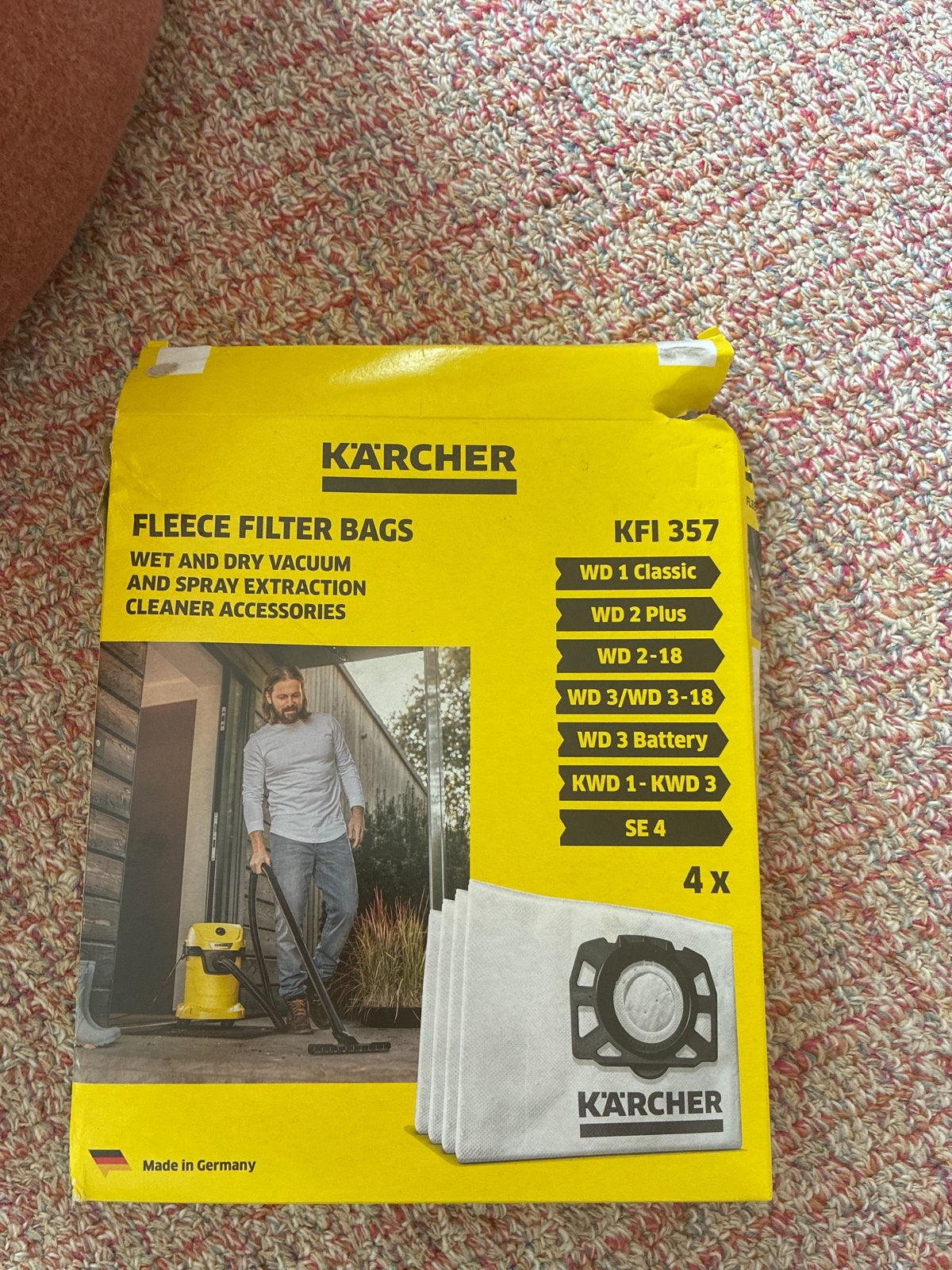 Kärcher Fleece Filterzakken KFI 357 voor Nat- en Droogzuiger, Stofzak, Kärcher, Overige typen, Nieuw