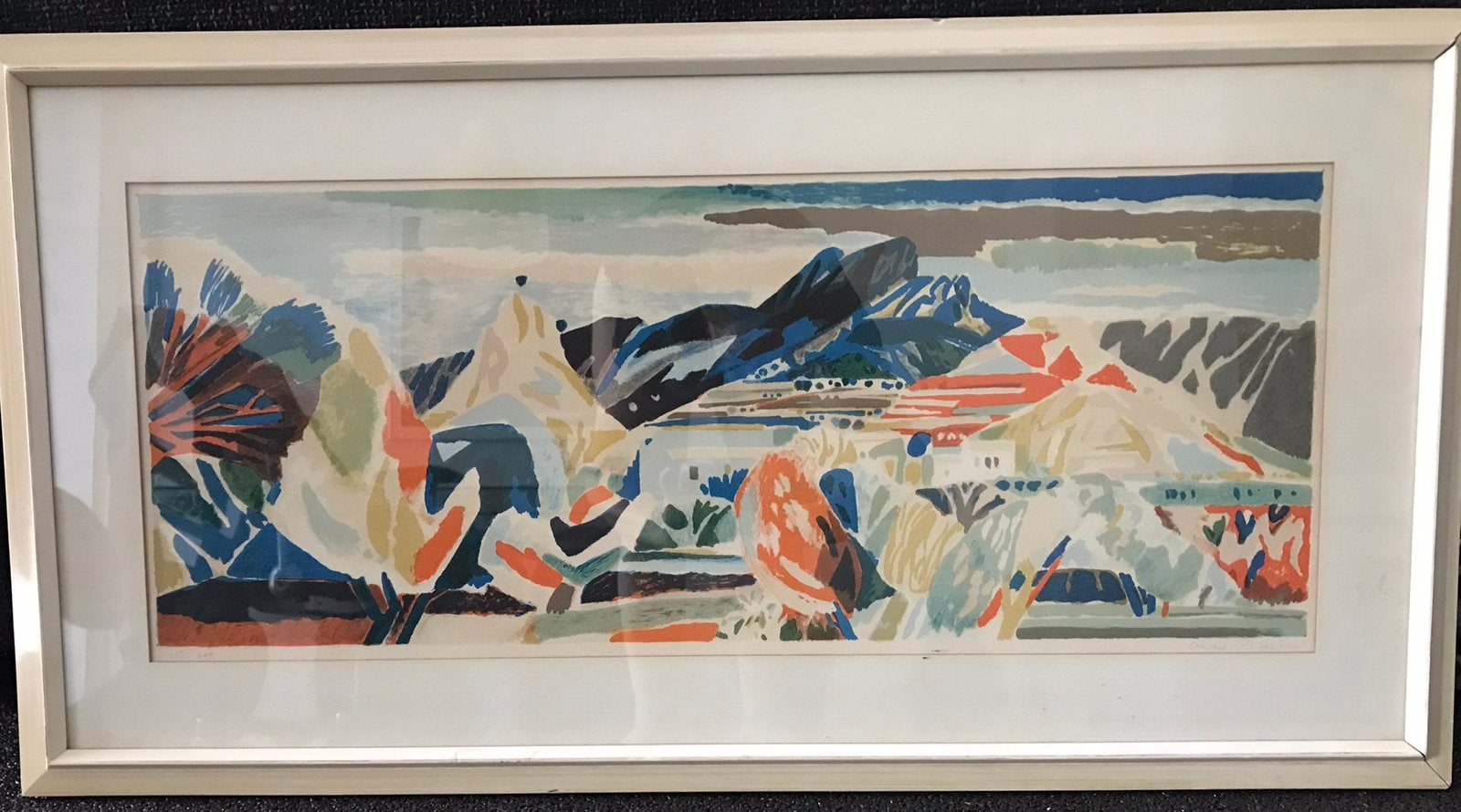 Oswald Petersen - Litho Mediterraan landschap Gesigneerd, Antiek en Kunst, Gelimiteerde oplage, Ophalen, Landschappen, Lithografie