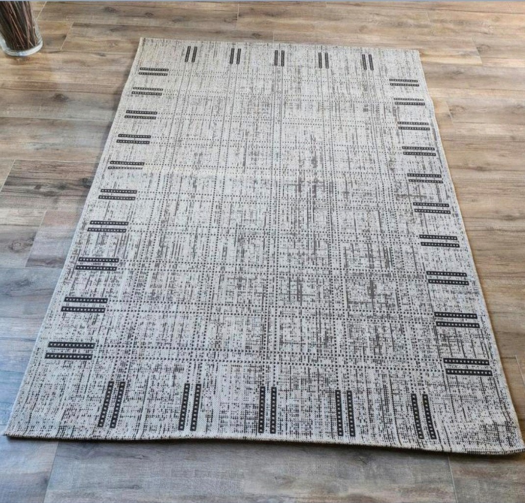 Nieuw vloerkleed – 160x230 – Grijs/crème, Grijs, 150 tot 200 cm, Rechthoekig, Ophalen