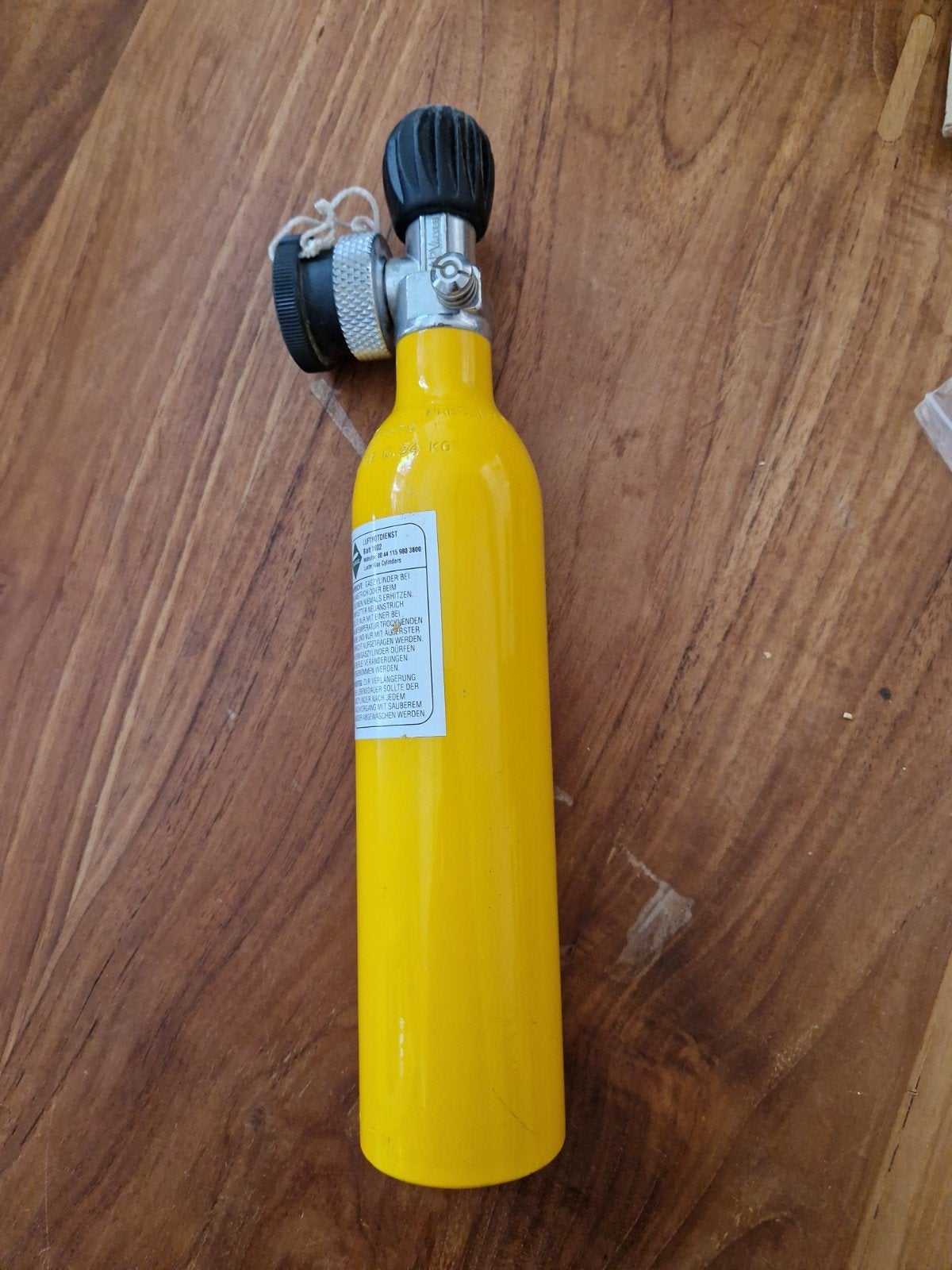 Gele Duikfles 0.4L 300 BAR - Zo goed als nieuw, Ophalen of Verzenden, Zo goed als nieuw, Duikfles