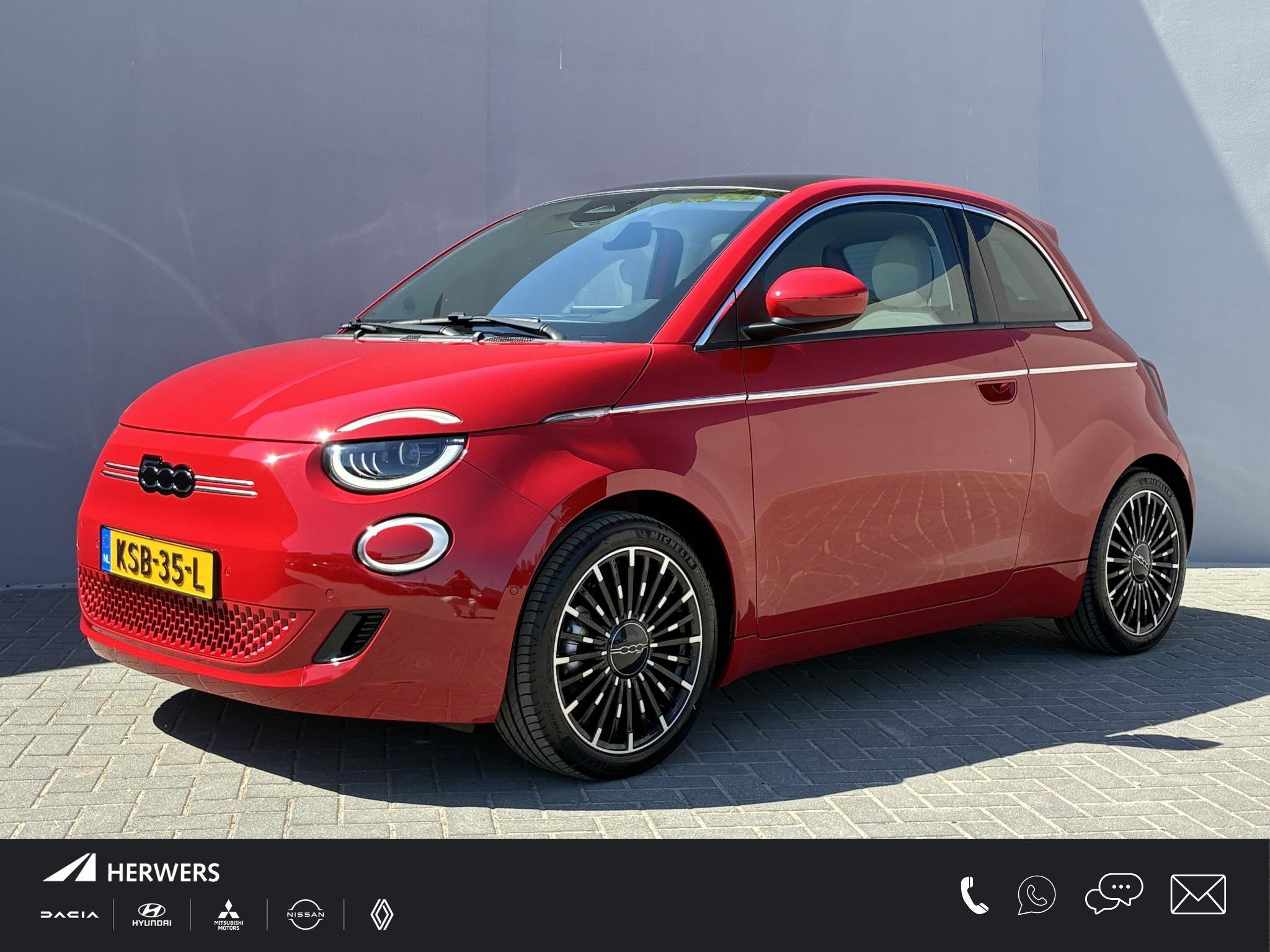 Fiat 500e La Prima 42 kWh / SOH 93% / Apple Carplay/Android, Auto's, Fiat, Gebruikt, 118 pk, https://media-marktplaats.export.dv.nl/23484101327/document-1.pdf