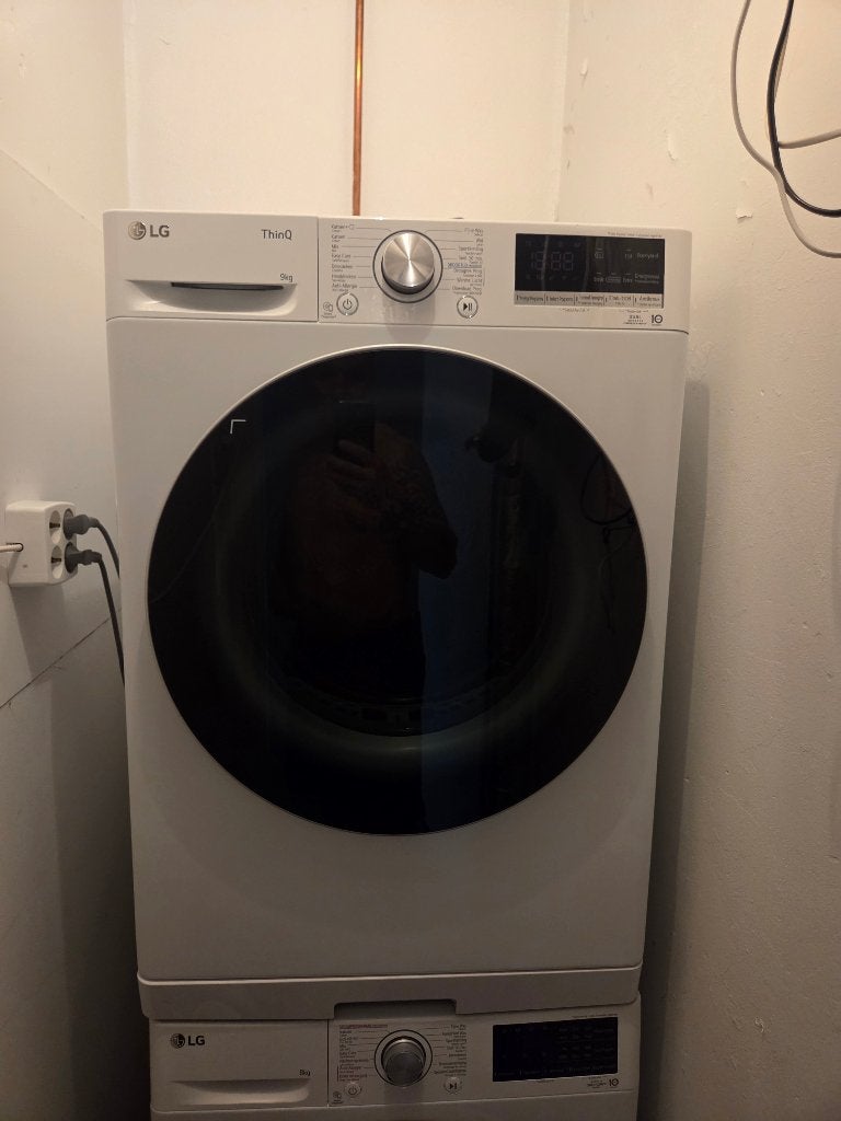 LG Droger 9kg, Witgoed en Apparatuur, Ophalen, 8 tot 10 kg, Zo goed als nieuw, Voorlader